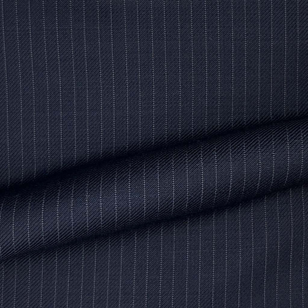 Westwood Hart Online Custom Hand Tailor Suits Sportcoats Trousers Waistcoats Overcoats Navy Narrow Pinstripes