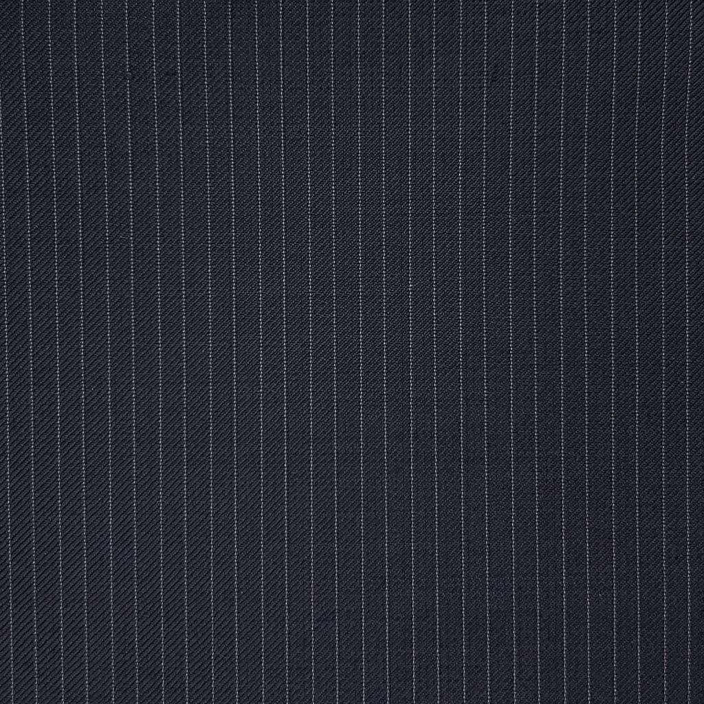 Westwood Hart Online Custom Hand Tailor Suits Sportcoats Trousers Waistcoats Overcoats Midnight Blue Narrow Pinstripes