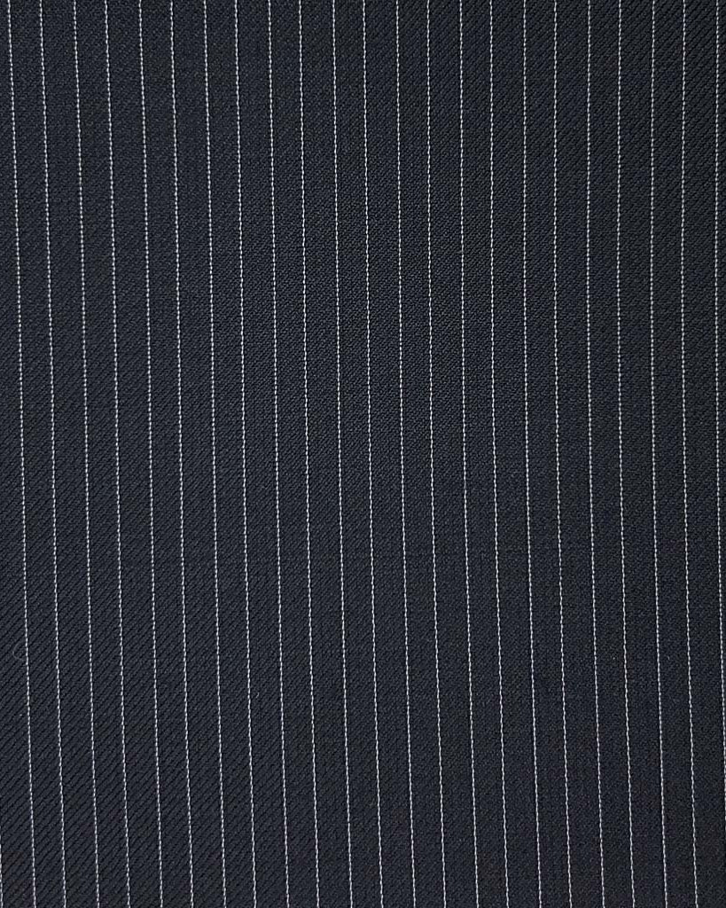 Westwood Hart Online Custom Hand Tailor Suits Sportcoats Trousers Waistcoats Overcoats Midnight Blue Narrow Pinstripes