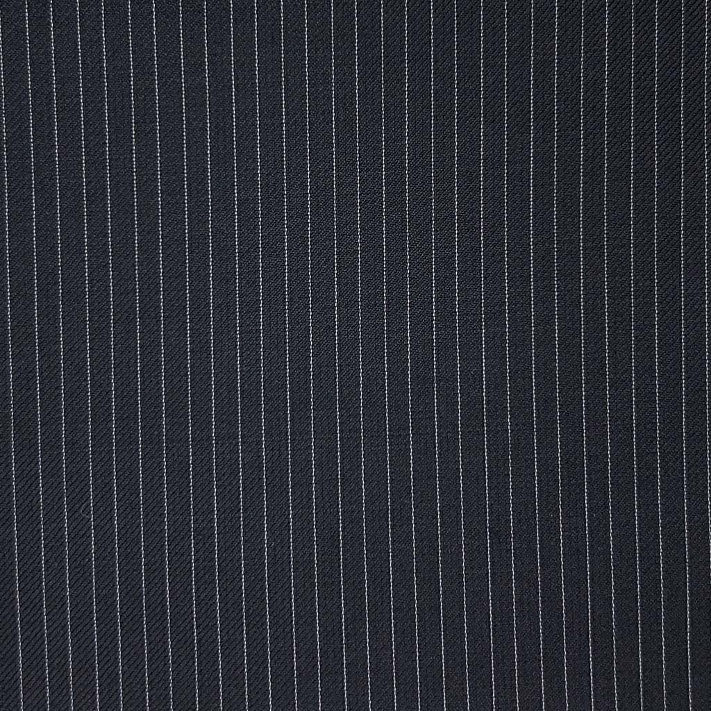 Westwood Hart Online Custom Hand Tailor Suits Sportcoats Trousers Waistcoats Overcoats Midnight Blue Narrow Pinstripes