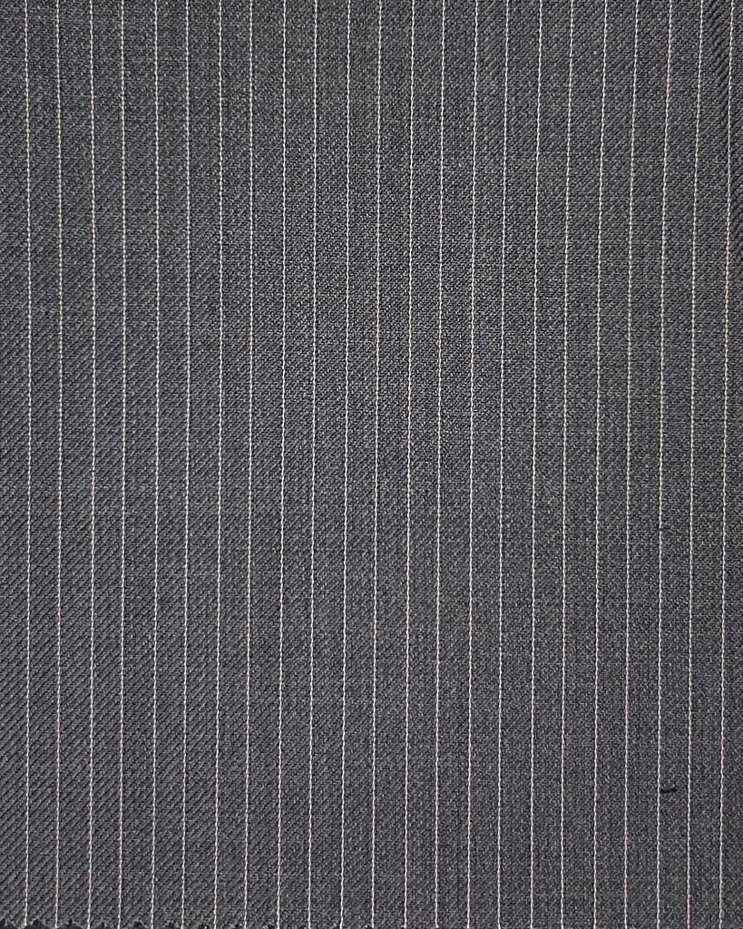 Westwood Hart Online Custom Hand Tailor Suits Sportcoats Trousers Waistcoats Overcoats Grey With Cream Narrow Pinstripes
