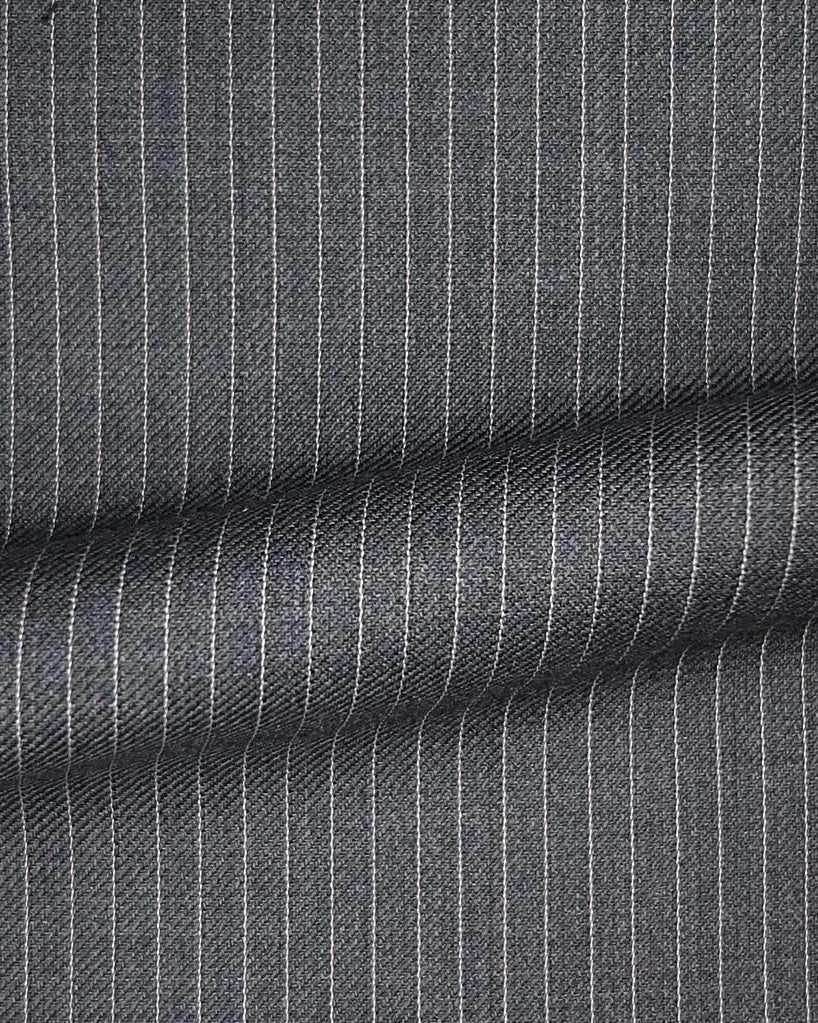 Westwood Hart Online Custom Hand Tailor Suits Sportcoats Trousers Waistcoats Overcoats Grey With Cream Narrow Pinstripes