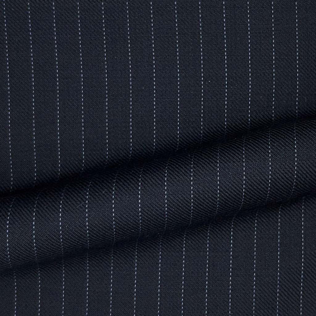 Westwood Hart Online Custom Hand Tailor Suits Sportcoats Trousers Waistcoats Overcoats Midnight Blue With Blue Pinstripes