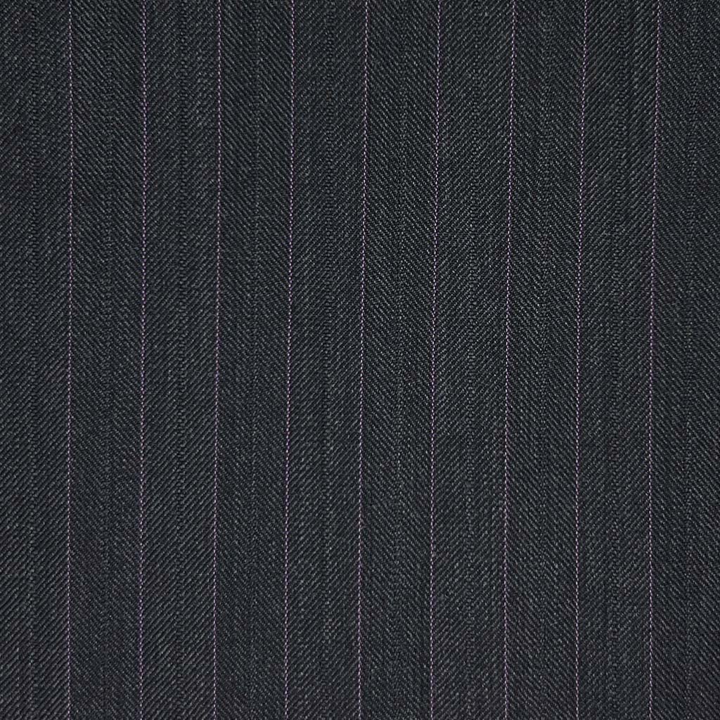 Westwood Hart Online Custom Hand Tailor Suits Sportcoats Trousers Waistcoats Overcoats Charcoal Grey Herringbone With Magenta Pinstripes