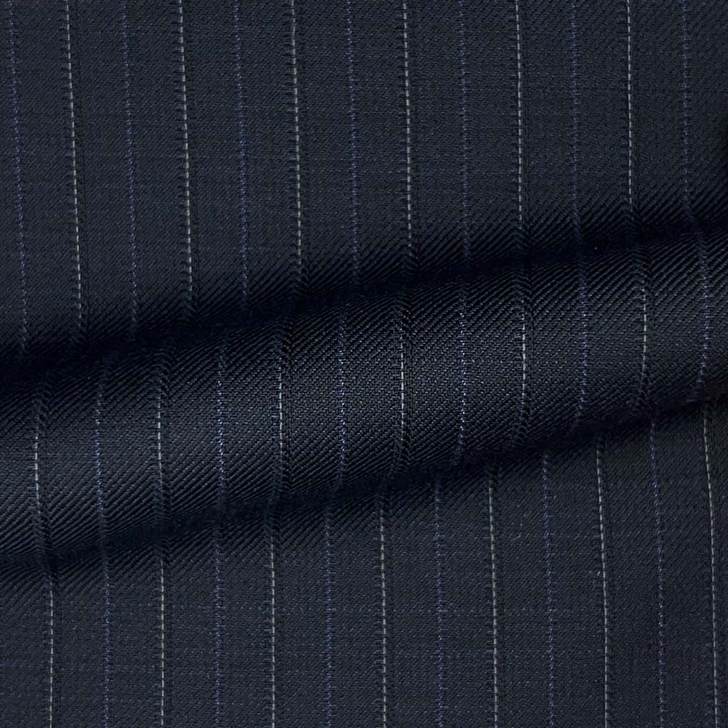 Westwood Hart Online Custom Hand Tailor Suits Sportcoats Trousers Waistcoats Overcoats Midnight Blue With Silver And Lilac Pinstripes