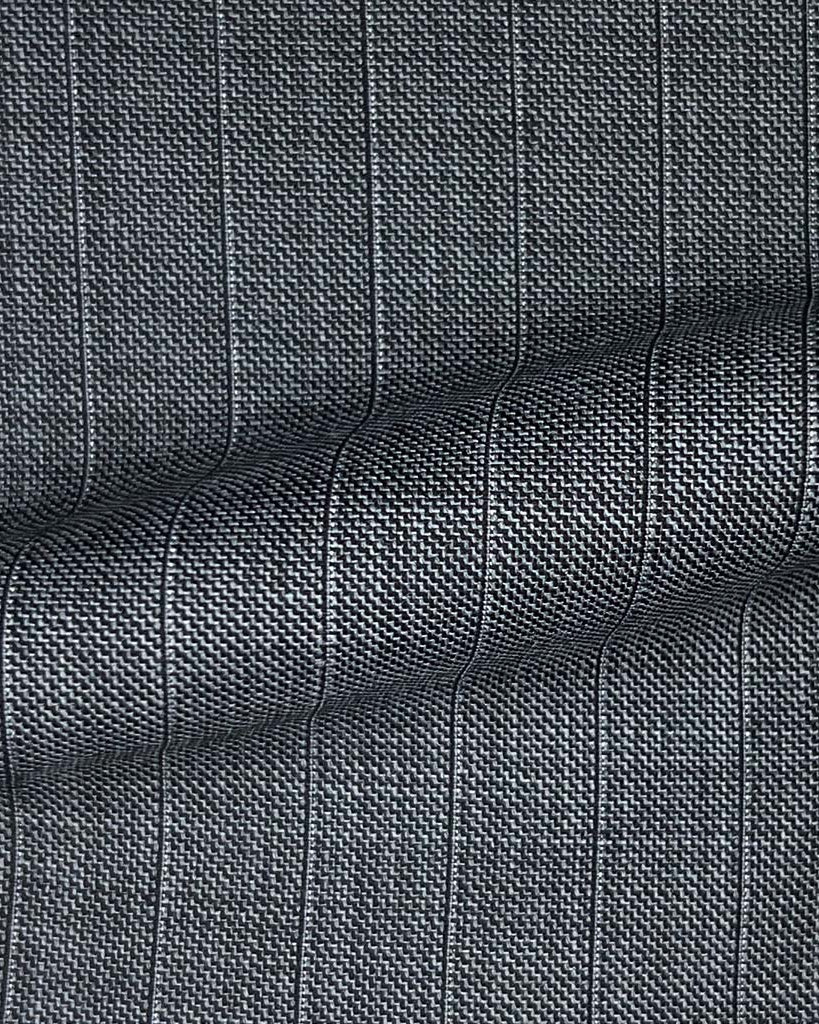 Westwood Hart Online Custom Hand Tailor Suits Sportcoats Trousers Waistcoats Overcoats Medium Grey Self Stripes