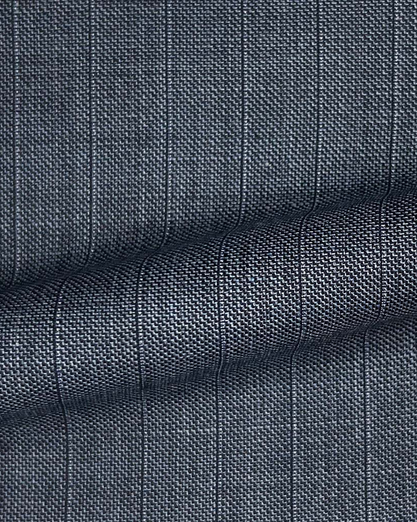 Westwood Hart Online Custom Hand Tailor Suits Sportcoats Trousers Waistcoats Overcoats Steel Grey Self Stripes
