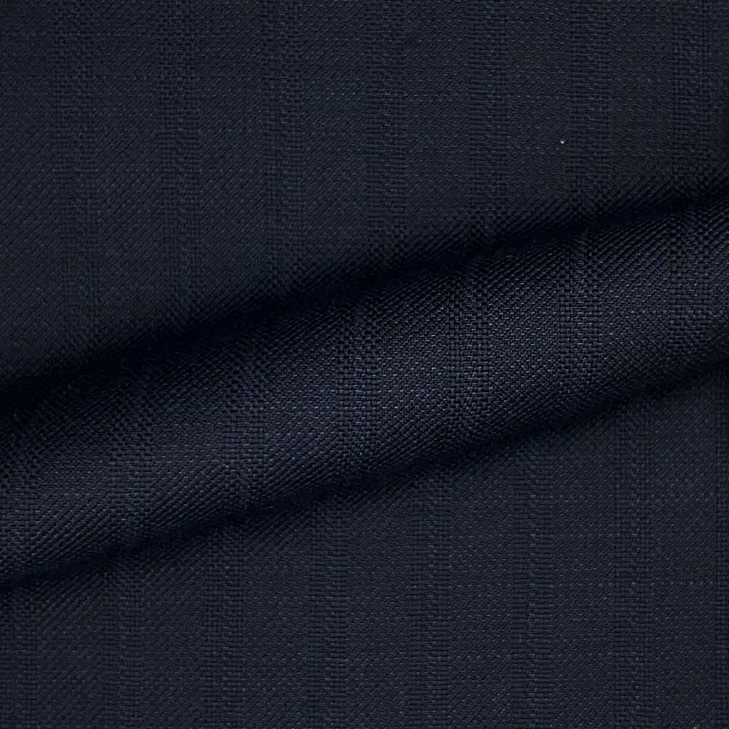 Westwood Hart Online Custom Hand Tailor Suits Sportcoats Trousers Waistcoats Overcoats Midnight Blue Self Stripes