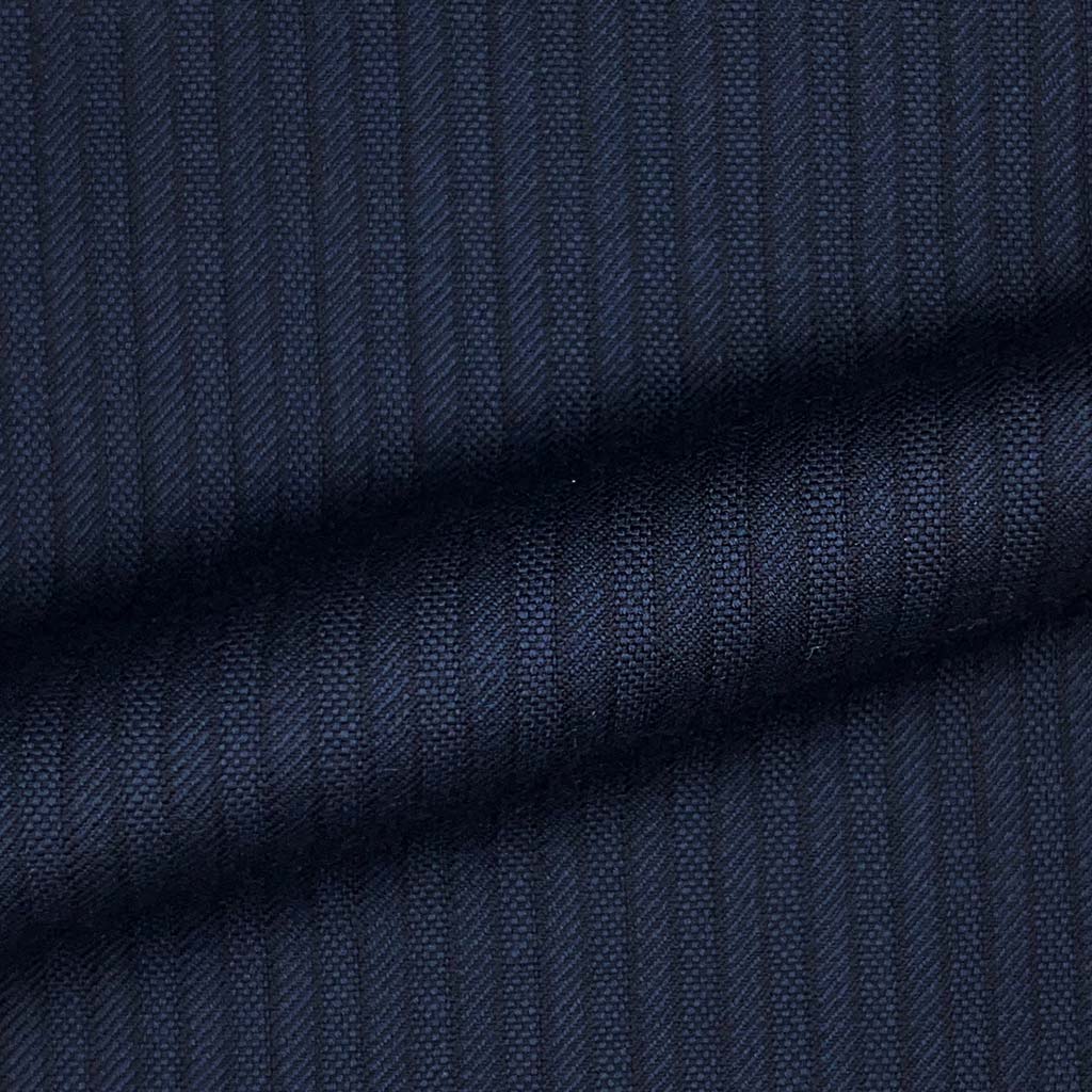 Westwood Hart Online Custom Hand Tailor Suits Sportcoats Trousers Waistcoats Overcoats Navy Self Stripes