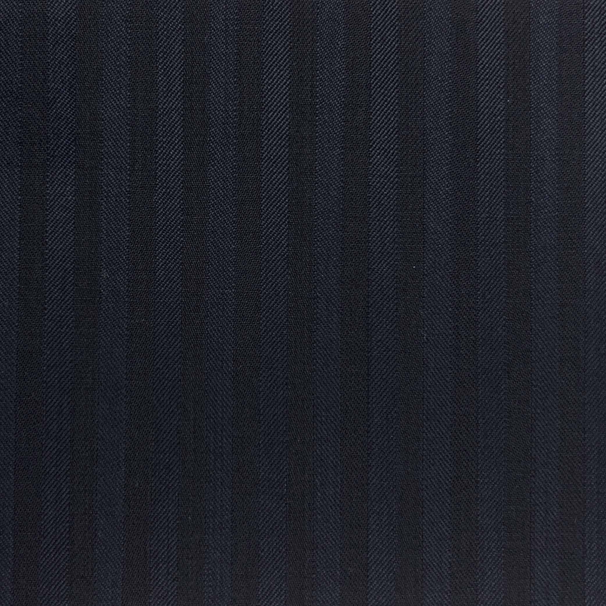 Westwood Hart Online Custom Hand Tailor Suits Sportcoats Trousers Waistcoats Overcoats Midnight Navy With Black Herringbone Stripes Design