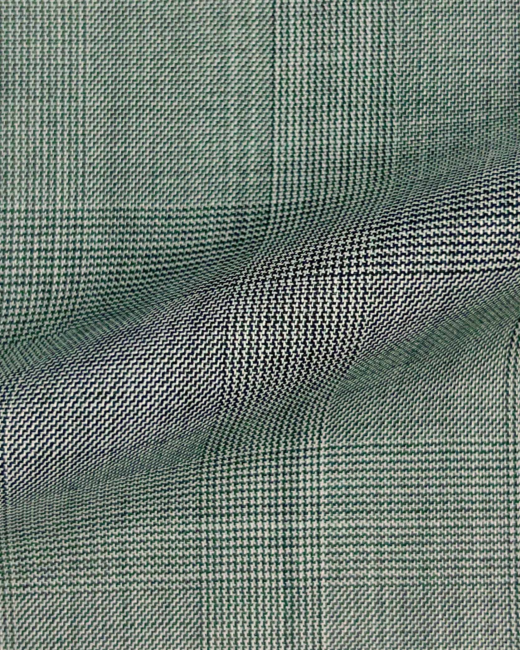 Westwood Hart Online Custom Hand Tailor Suits Sportcoats Trousers Waistcoats Overcoats Grey PRINCE OF WALES GLEN PLAID Design