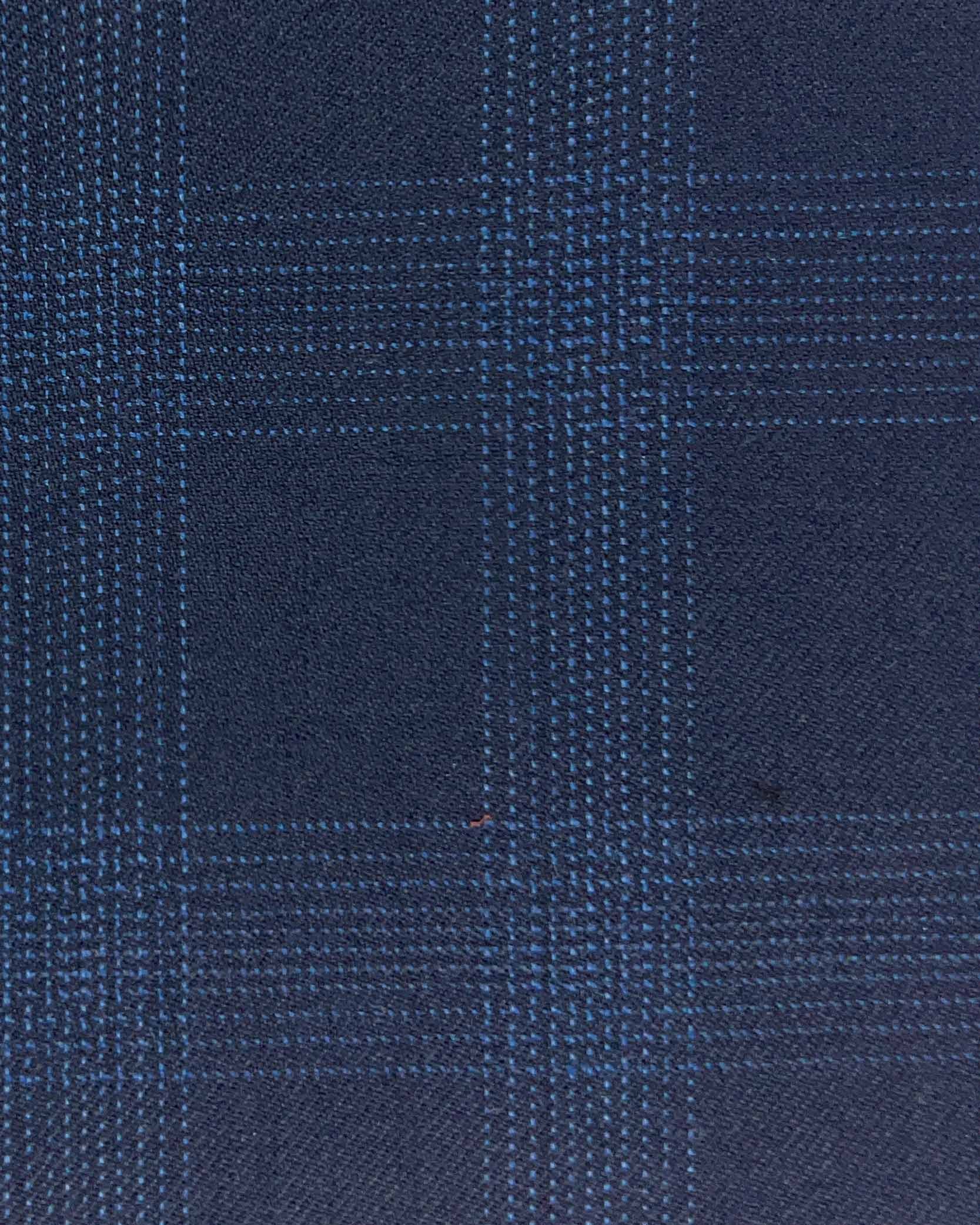 Westwood Hart Online Custom Hand Tailor Suits Sportcoats Trousers Waistcoats Overcoats Navy Checkered Plaid