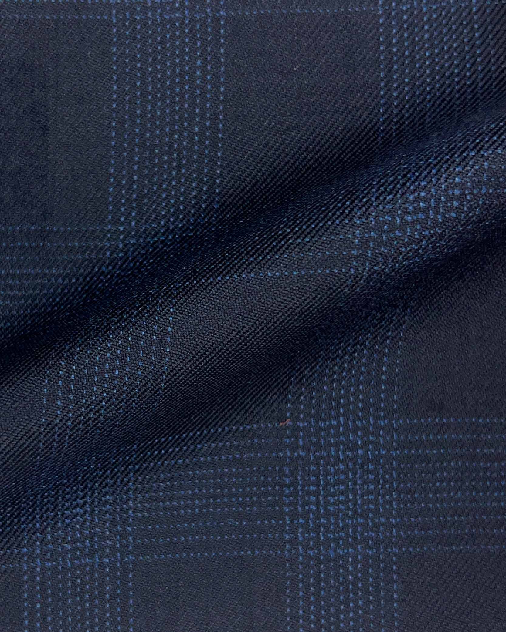 Westwood Hart Online Custom Hand Tailor Suits Sportcoats Trousers Waistcoats Overcoats Navy Checkered Plaid