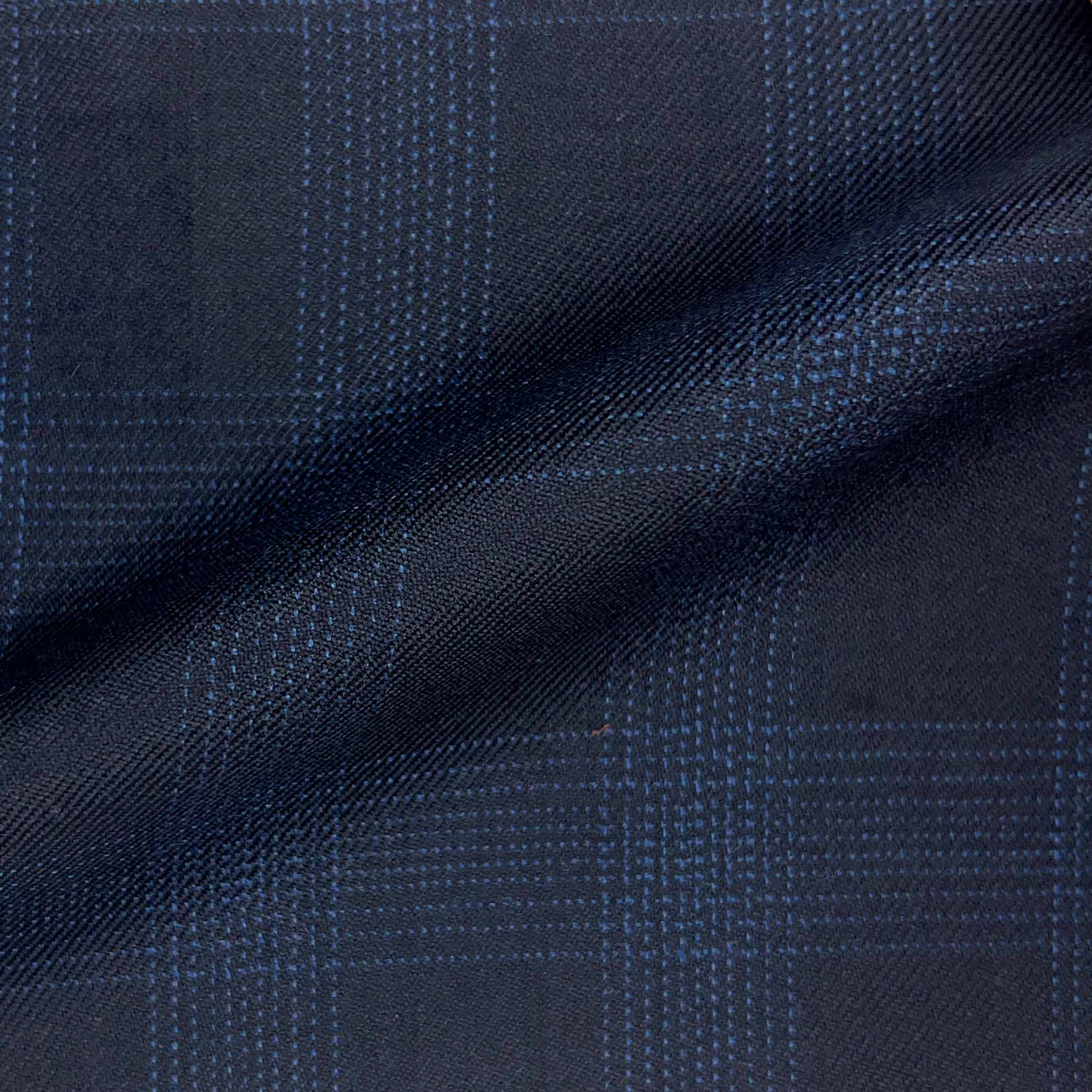 Westwood Hart Online Custom Hand Tailor Suits Sportcoats Trousers Waistcoats Overcoats Navy Checkered Plaid