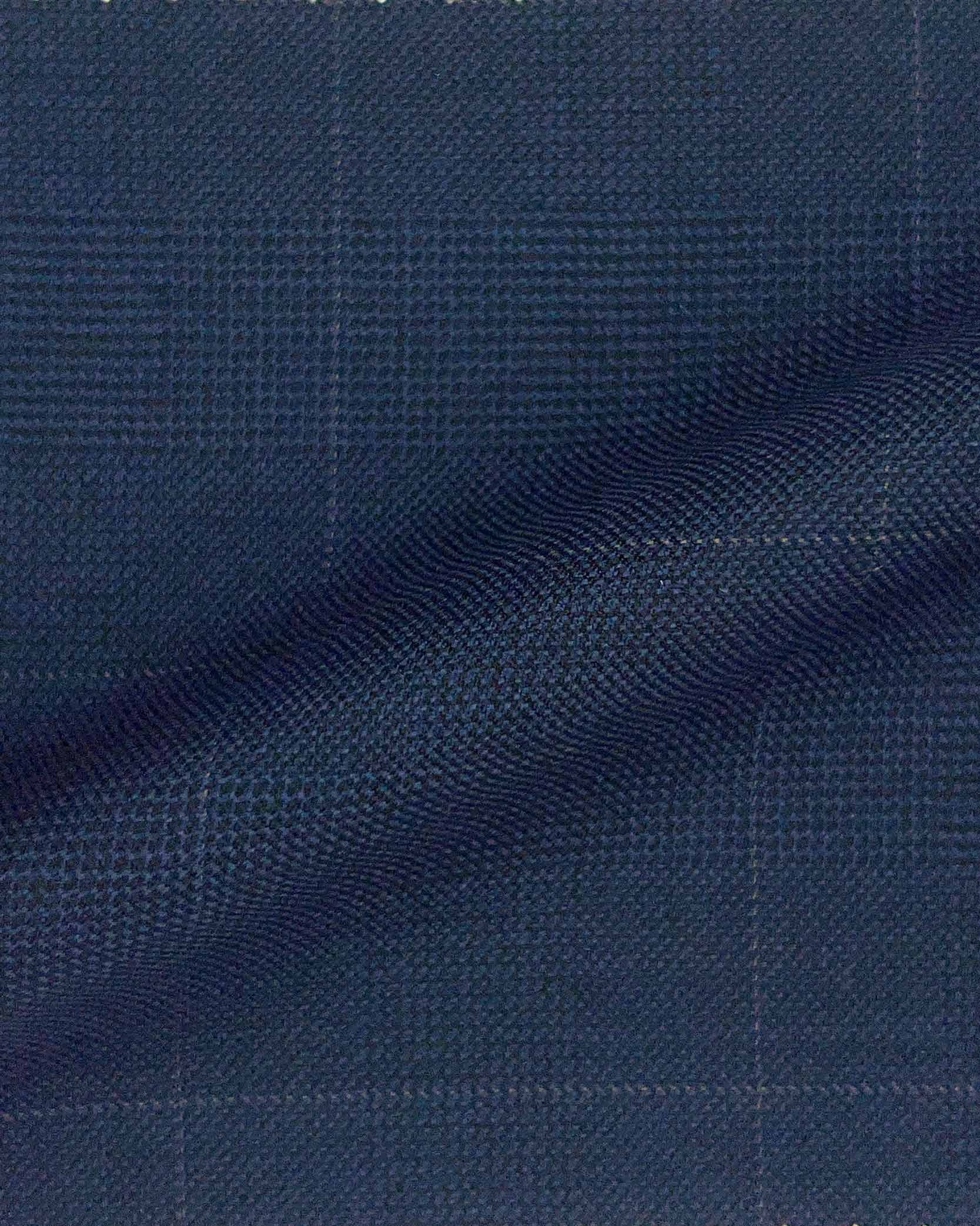 Westwood Hart Online Custom Hand Tailor Suits Sportcoats Trousers Waistcoats Overcoats Denim Blue Grey WINDOWPANE PRINCE OF WALES GLEN PLAID Design