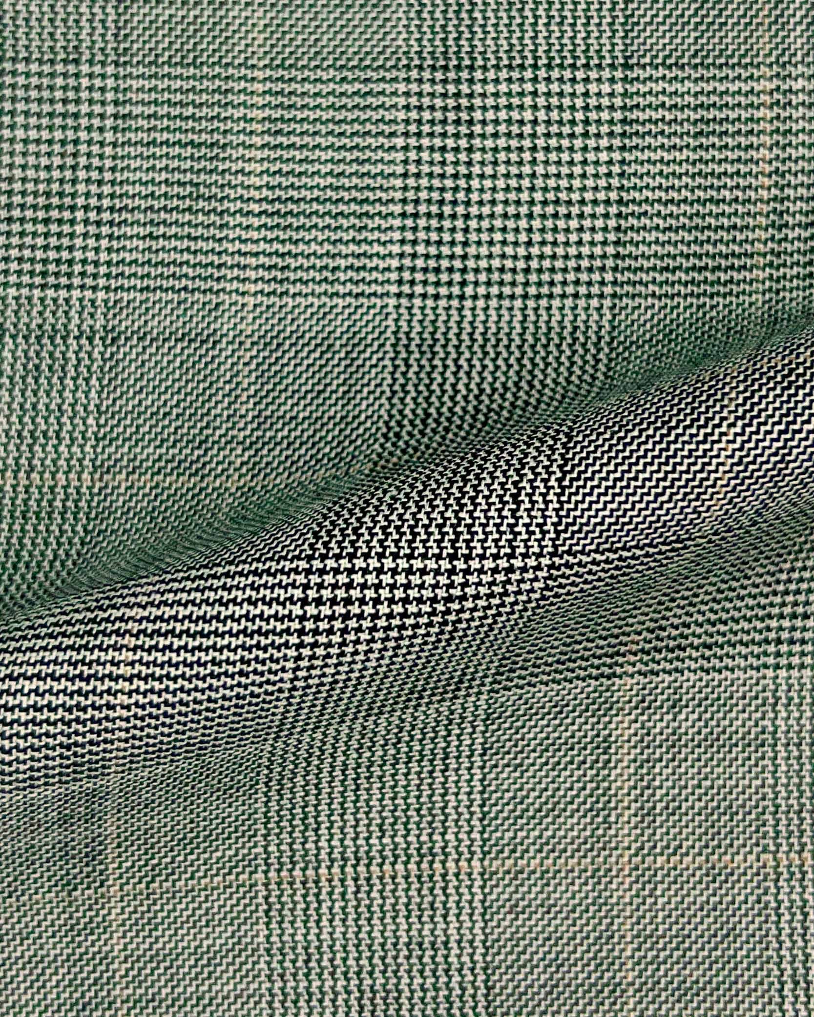 Westwood Hart Online Custom Hand Tailor Suits Sportcoats Trousers Waistcoats Overcoats Grey Tan PRINCE OF WALES GLEN PLAID Design