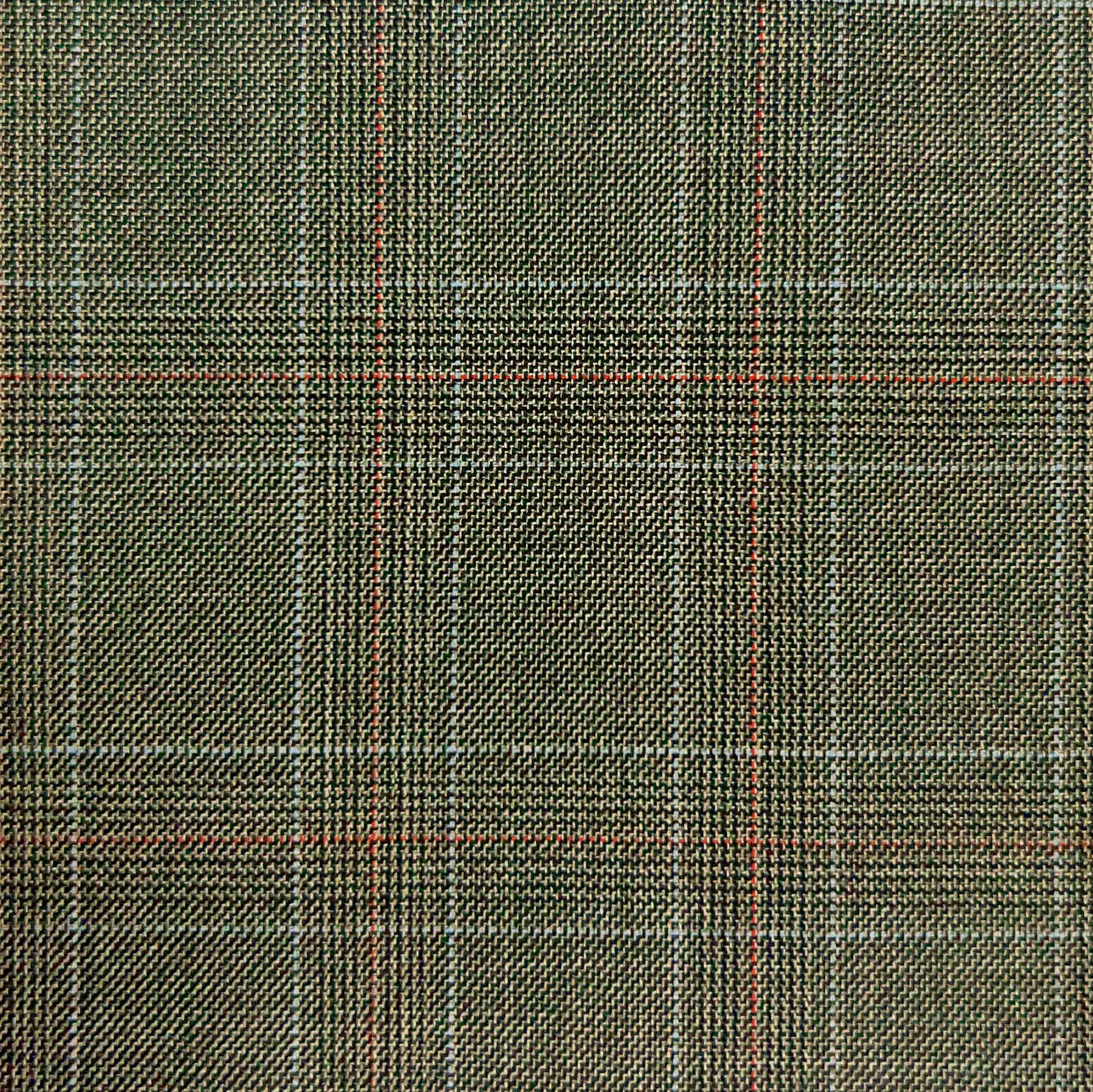 Westwood Hart Online Custom Hand Tailor Suits Sportcoats Trousers Waistcoats Overcoats Brown Red Windowpane Design