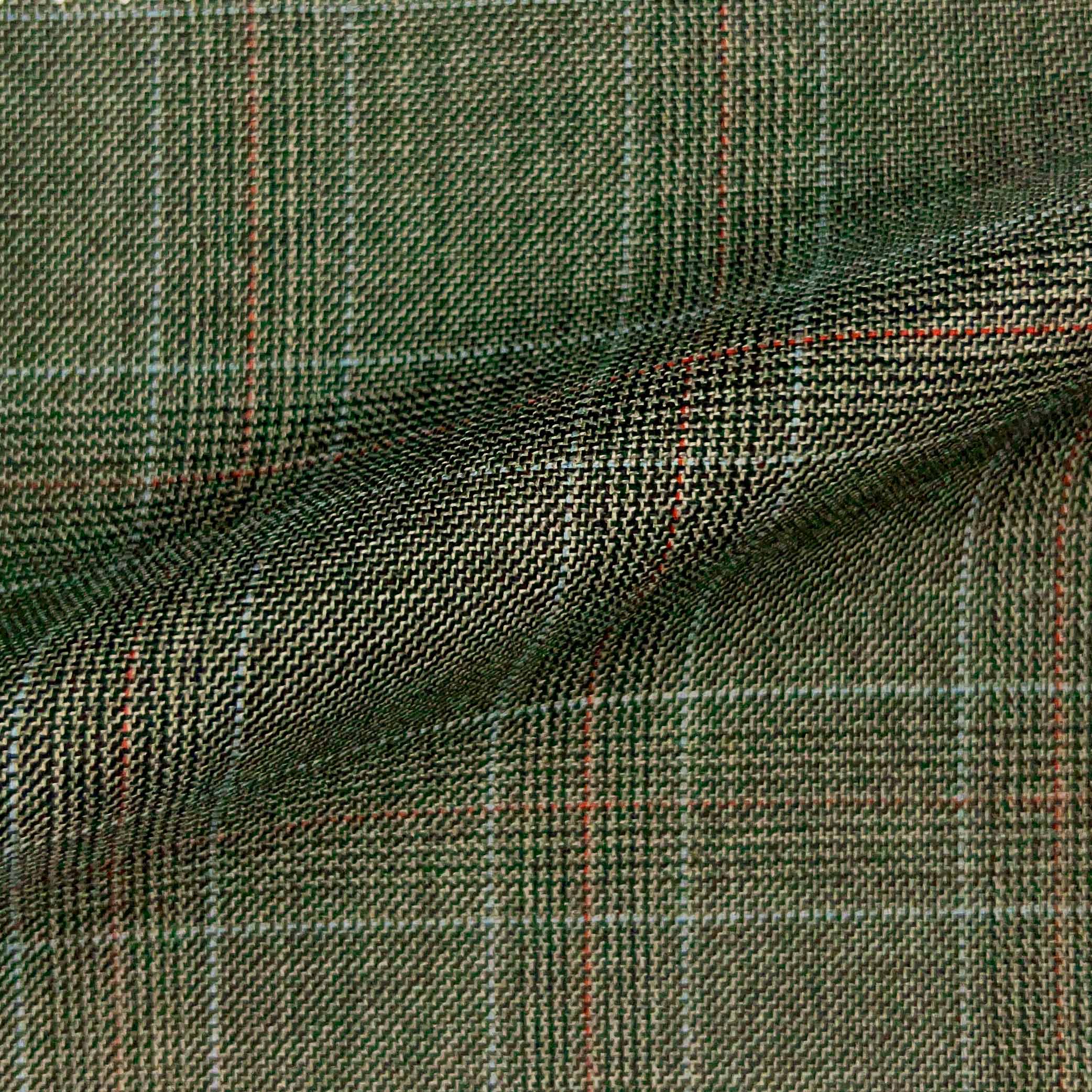 Westwood Hart Online Custom Hand Tailor Suits Sportcoats Trousers Waistcoats Overcoats Brown Red Windowpane Design