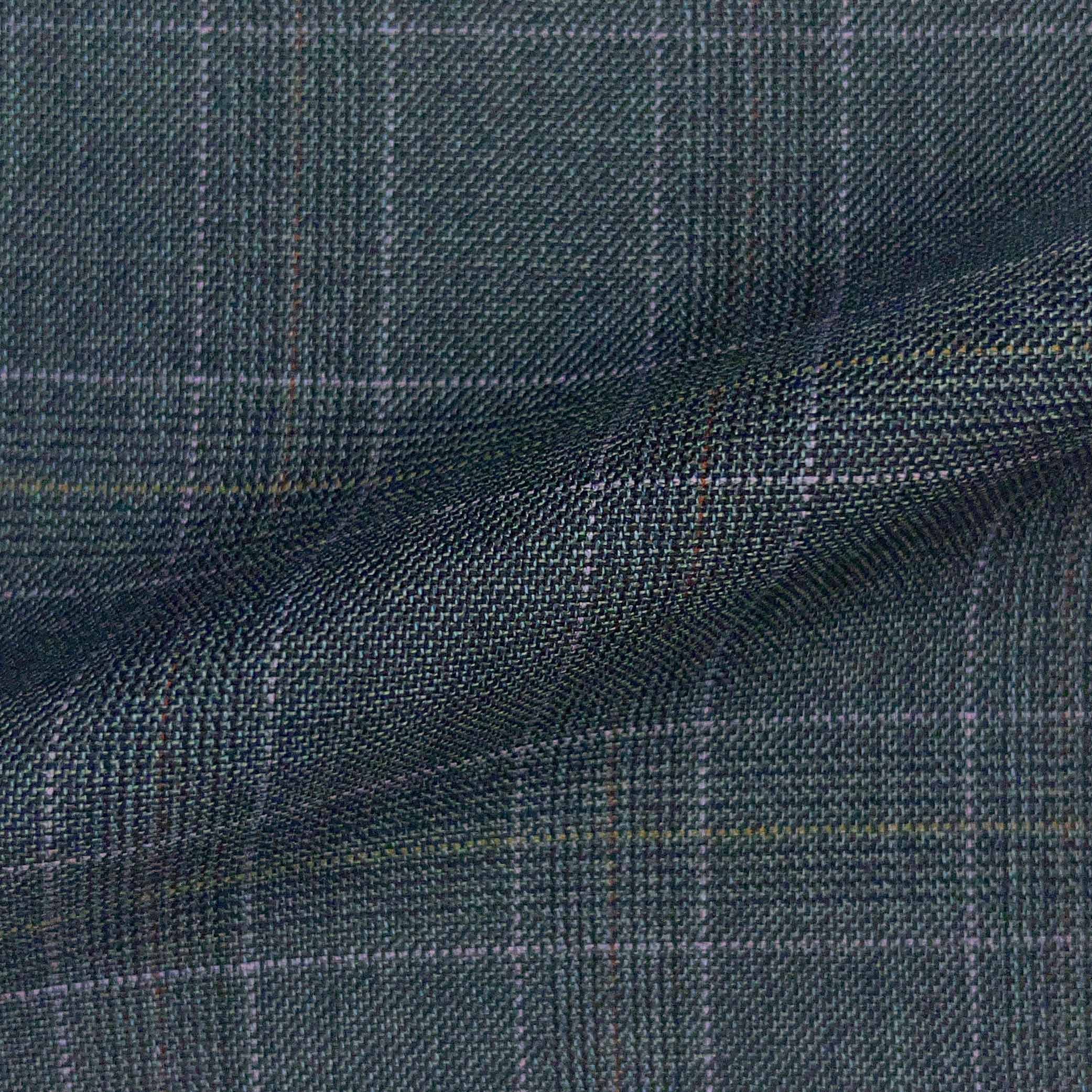 Westwood Hart Online Custom Hand Tailor Suits Sportcoats Trousers Waistcoats Overcoats Dark Grey Red Lavender Windowpane Design