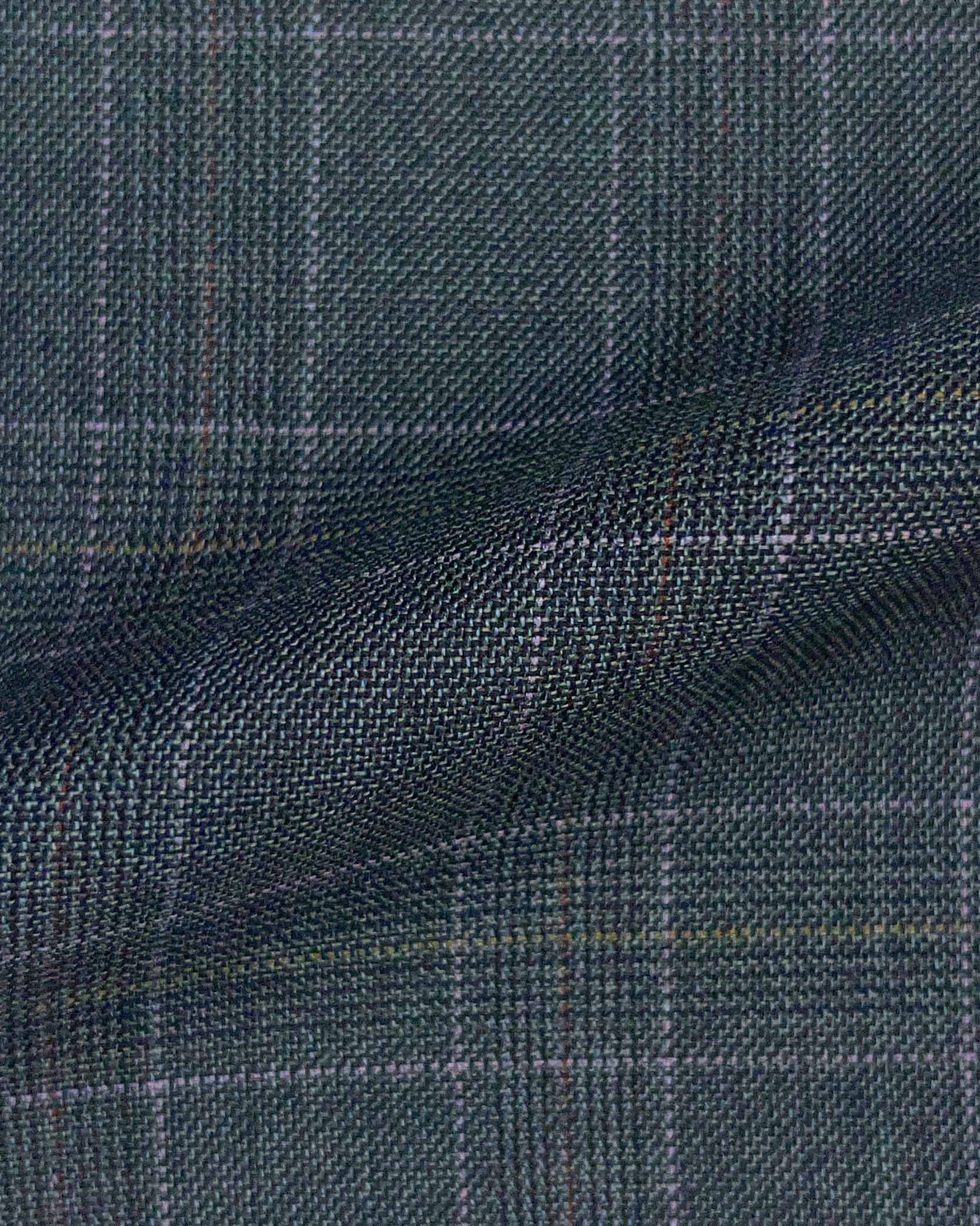 Westwood Hart Online Custom Hand Tailor Suits Sportcoats Trousers Waistcoats Overcoats Dark Grey Red Lavender Windowpane Design
