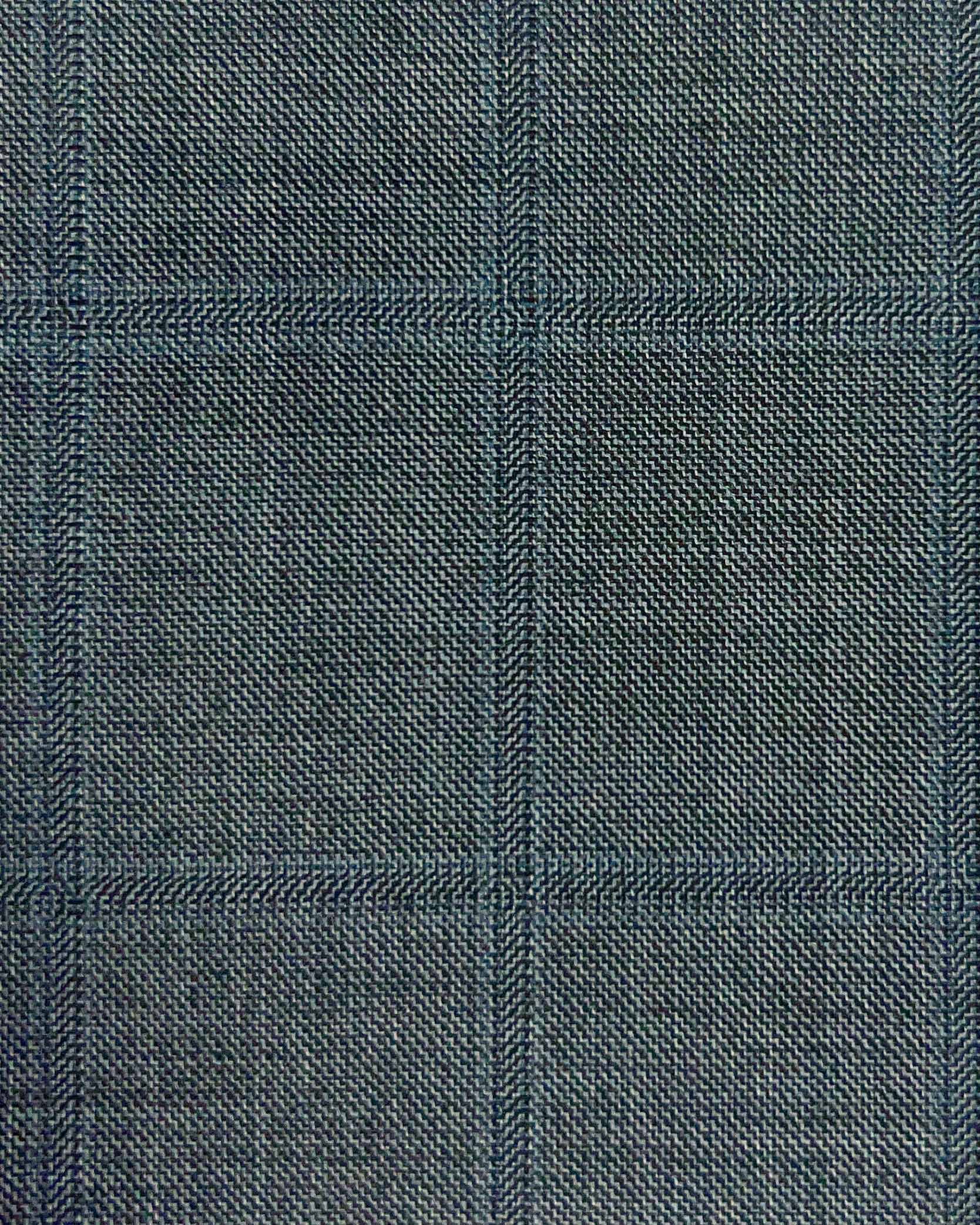 Westwood Hart Online Custom Hand Tailor Suits Sportcoats Trousers Waistcoats Overcoats Dark Grey Windowpane Design