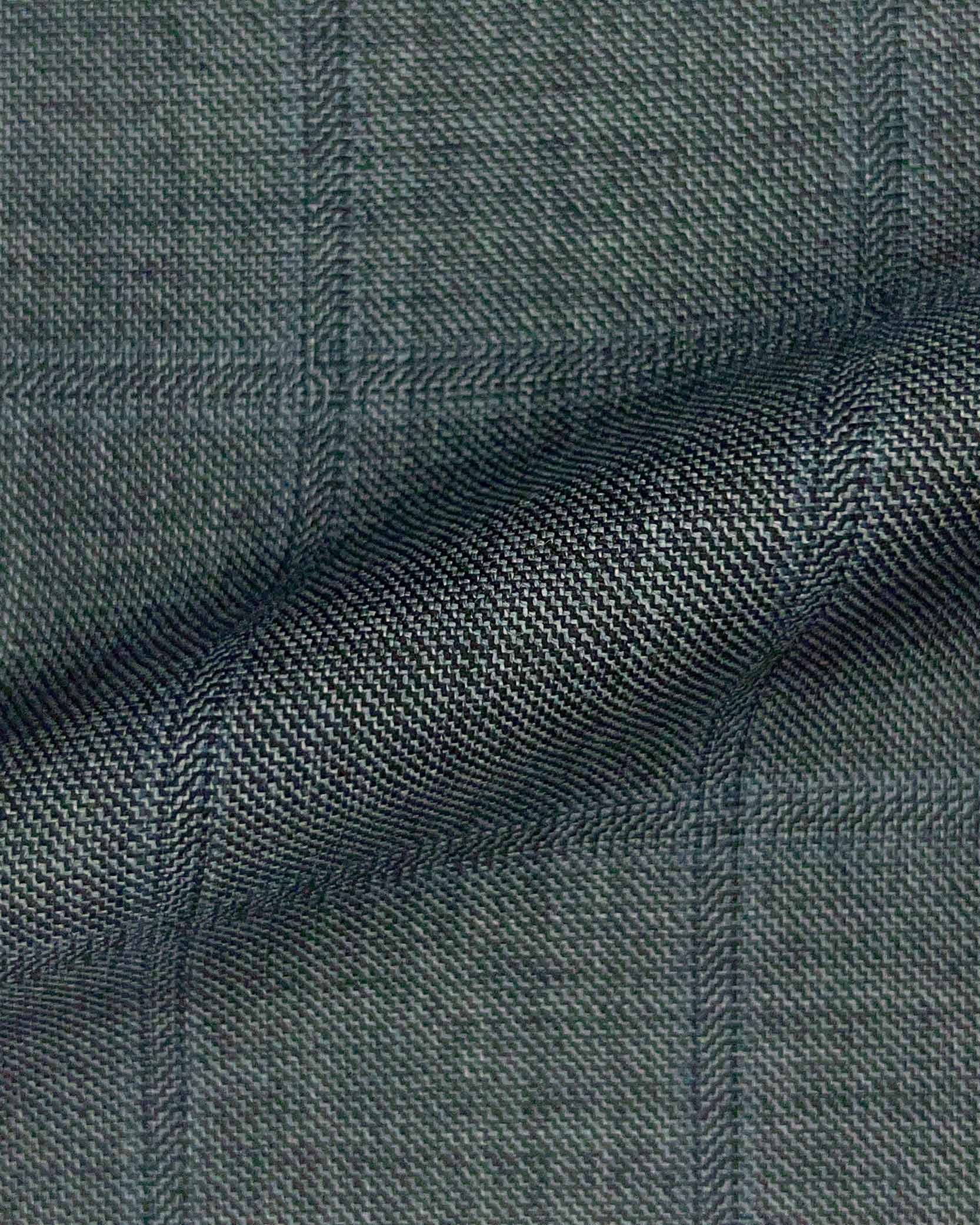 Westwood Hart Online Custom Hand Tailor Suits Sportcoats Trousers Waistcoats Overcoats Dark Grey Windowpane Design
