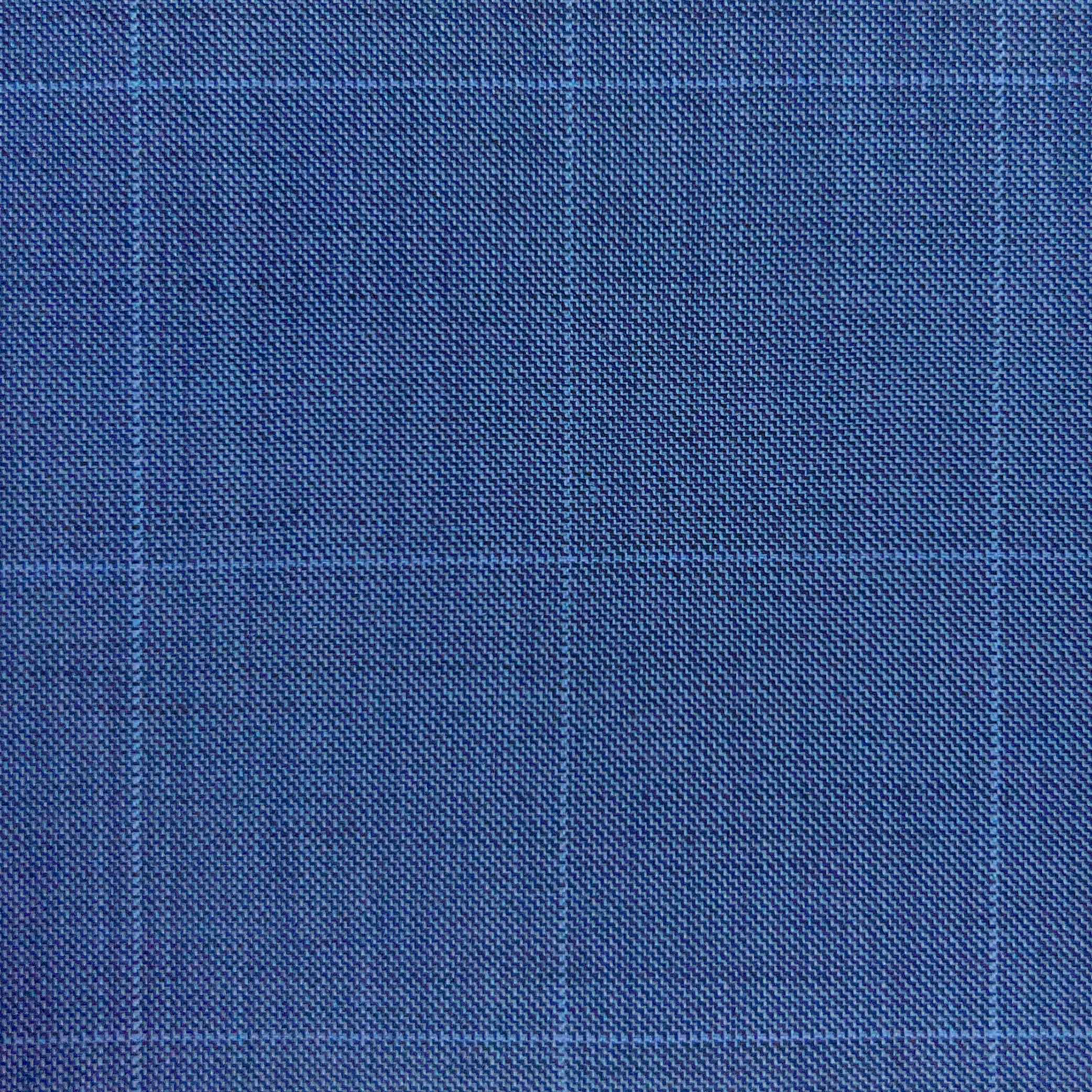 Westwood Hart Online Custom Hand Tailor Suits Sportcoats Trousers Waistcoats Overcoats Steel Blue Windowpane Windowpane Design