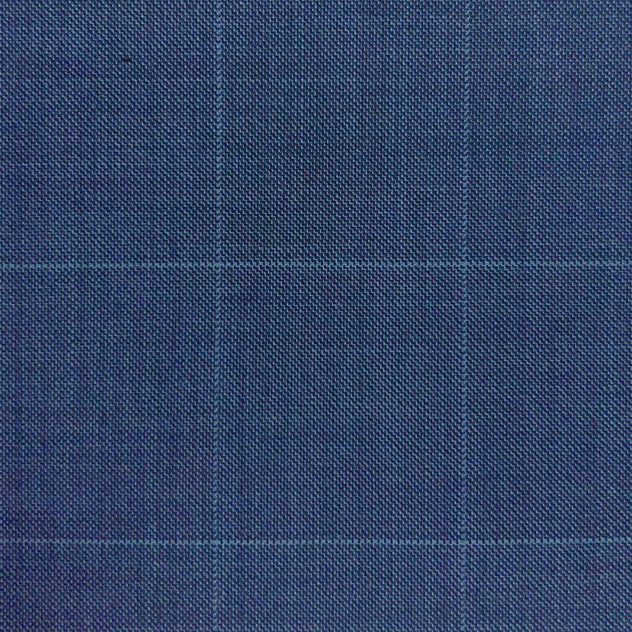 Westwood Hart Online Custom Hand Tailor Suits Sportcoats Trousers Waistcoats Overcoats Aegean Blue Windowpane Windowpane Design