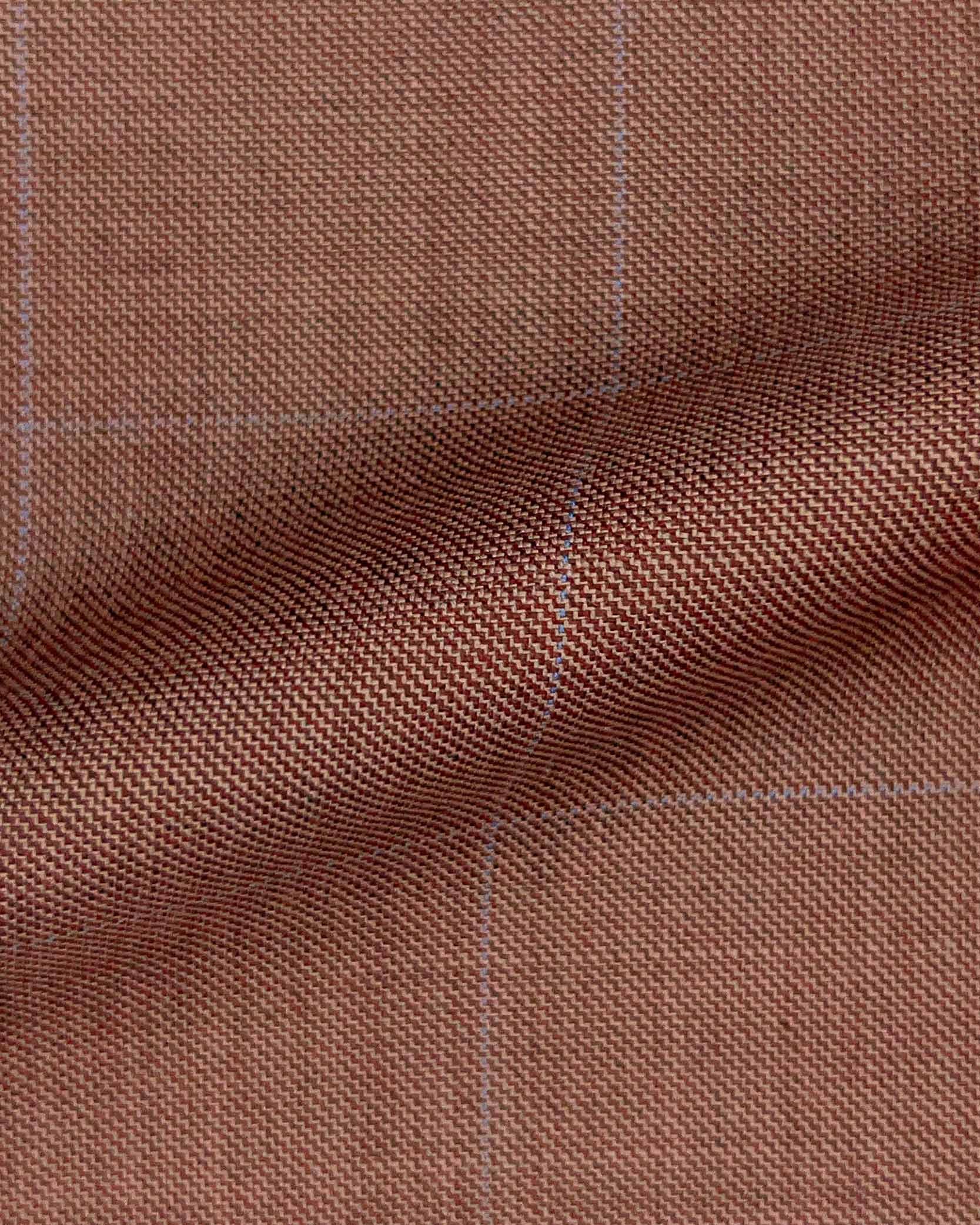 Westwood Hart Online Custom Hand Tailor Suits Sportcoats Trousers Waistcoats Overcoats Salmon Windowpane Windowpane Design