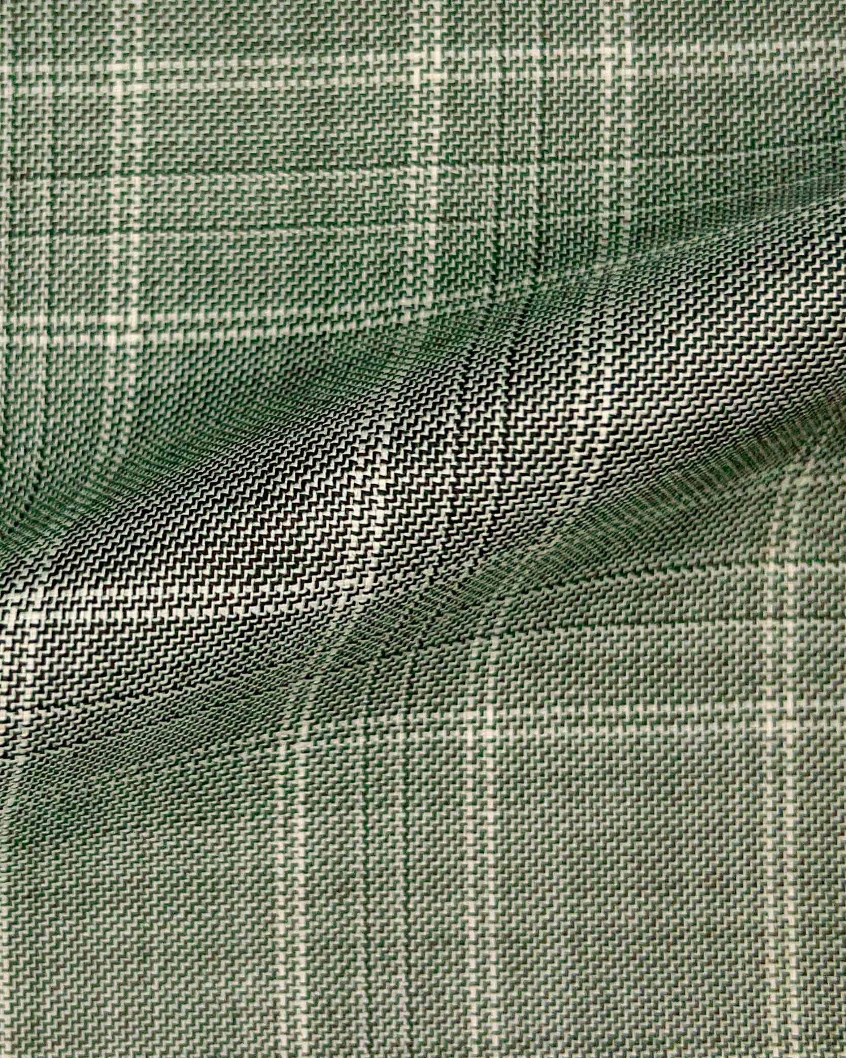 Westwood Hart Online Custom Hand Tailor Suits Sportcoats Trousers Waistcoats Overcoats Beige Windowpane Design