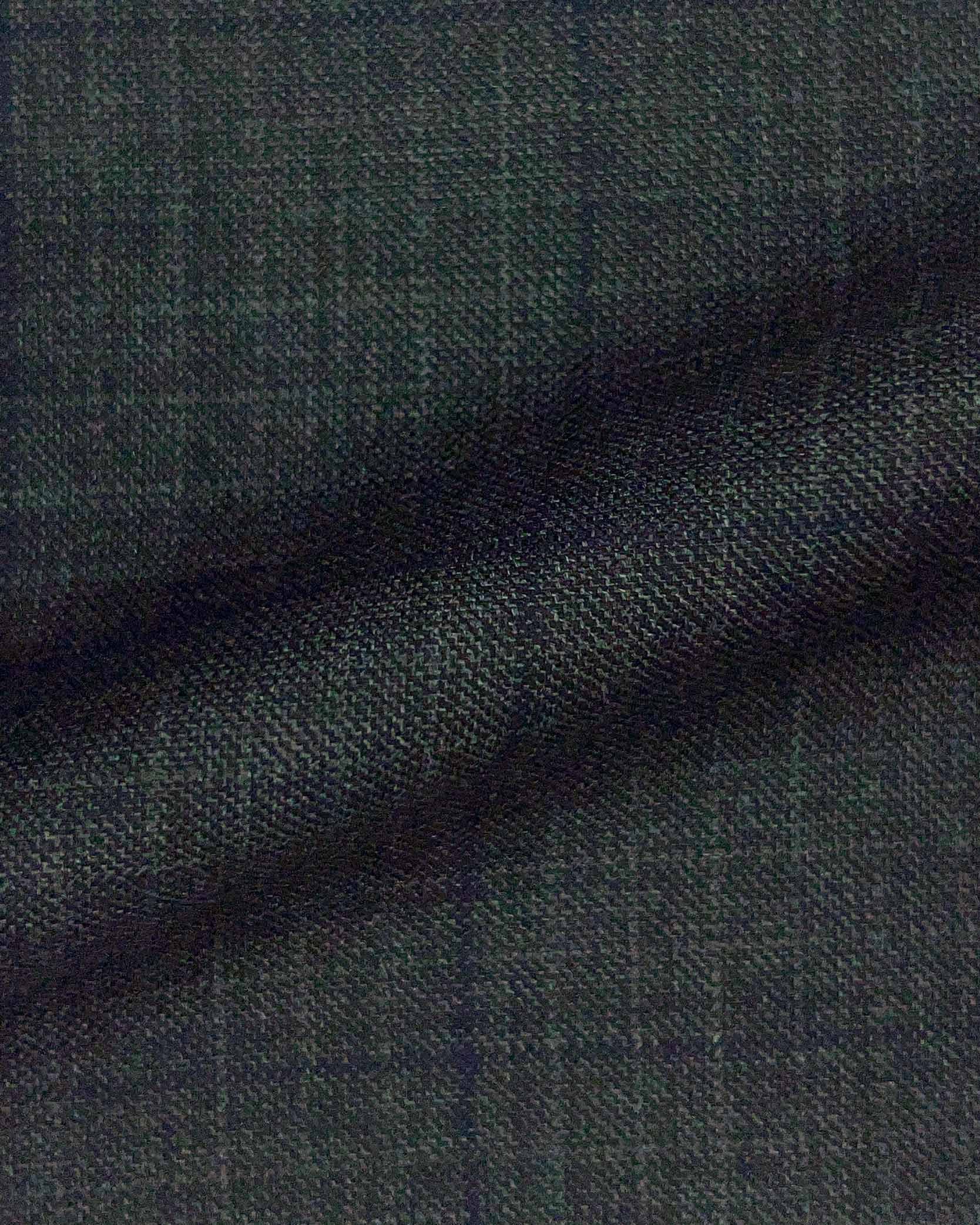 Westwood Hart Online Custom Hand Tailor Suits Sportcoats Trousers Waistcoats Overcoats Charcoal Grey With Midnight Blue Windowpane Design