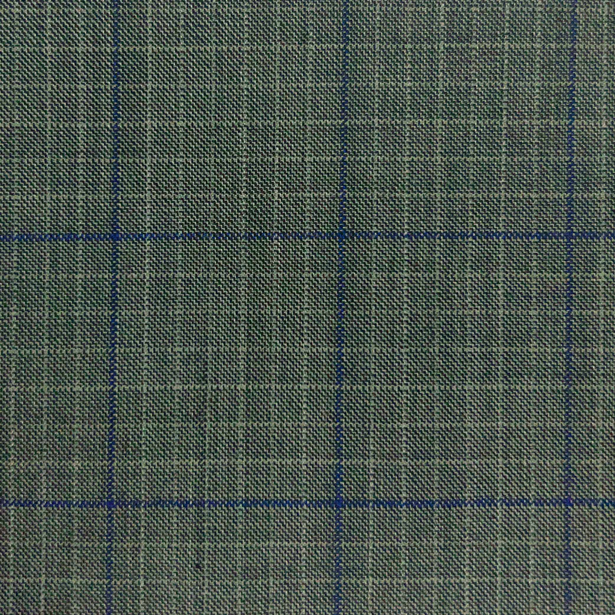 Westwood Hart Online Custom Hand Tailor Suits Sportcoats Trousers Waistcoats Overcoats Thunder Grey With Navy Windowpane Design