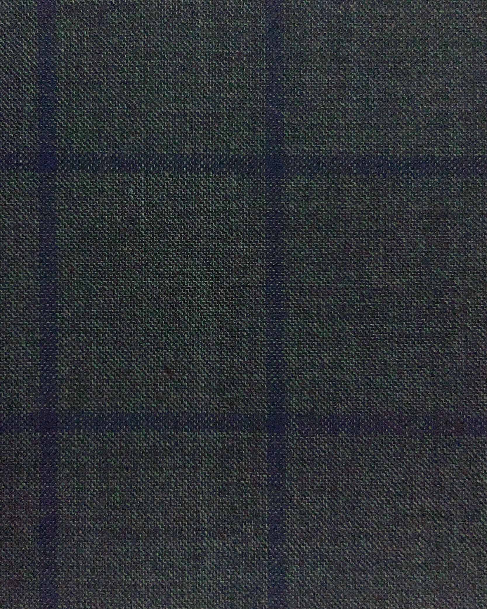 Westwood Hart Online Custom Hand Tailor Suits Sportcoats Trousers Waistcoats Overcoats Dark Grey With Navy Windowpane Windowpane Design