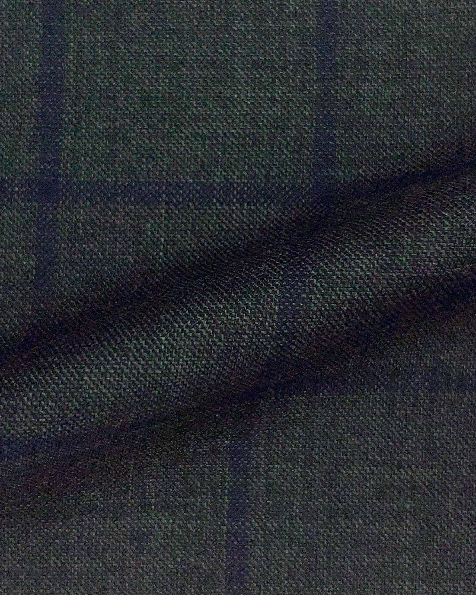 Westwood Hart Online Custom Hand Tailor Suits Sportcoats Trousers Waistcoats Overcoats Dark Grey With Navy Windowpane Windowpane Design