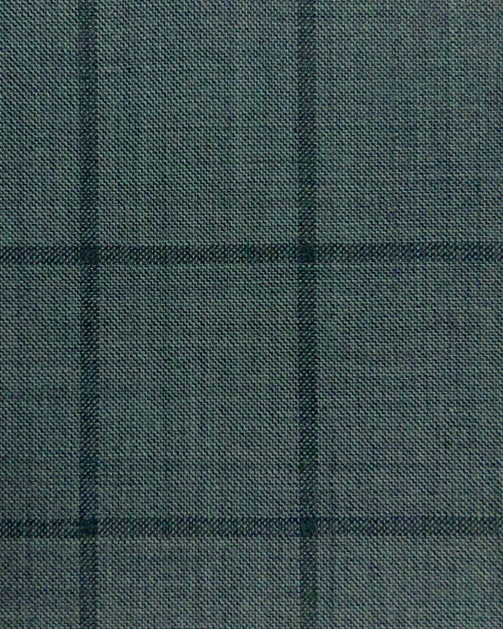 Westwood Hart Online Custom Hand Tailor Suits Sportcoats Trousers Waistcoats Overcoats Light Grey With Black Windowpane Design