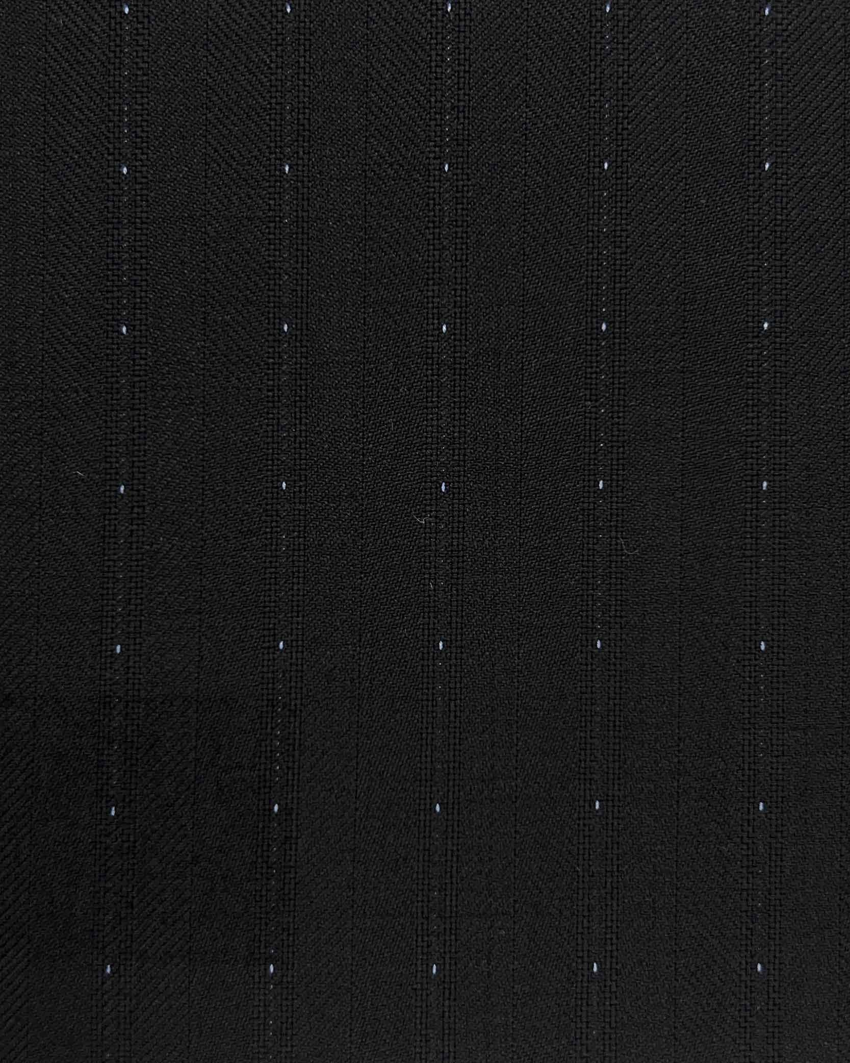 Westwood Hart Online Custom Hand Tailor Suits Sportcoats Trousers Waistcoats Overcoats Black With Fancy Dot Stripes Design