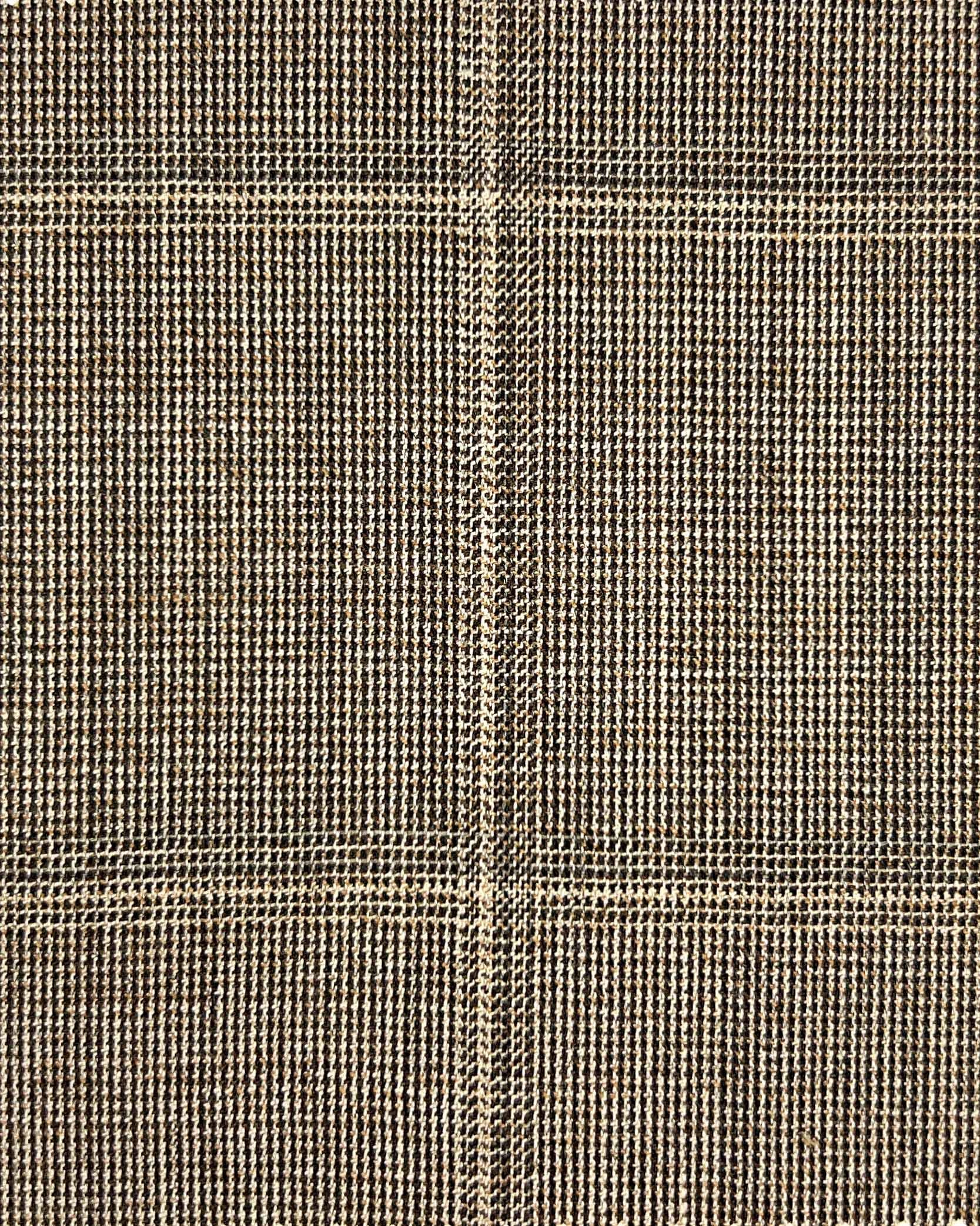 Westwood Hart Online Custom Hand Tailor Suits Sportcoats Trousers Waistcoats Overcoats Oat Brown With Large Tan Windowpane