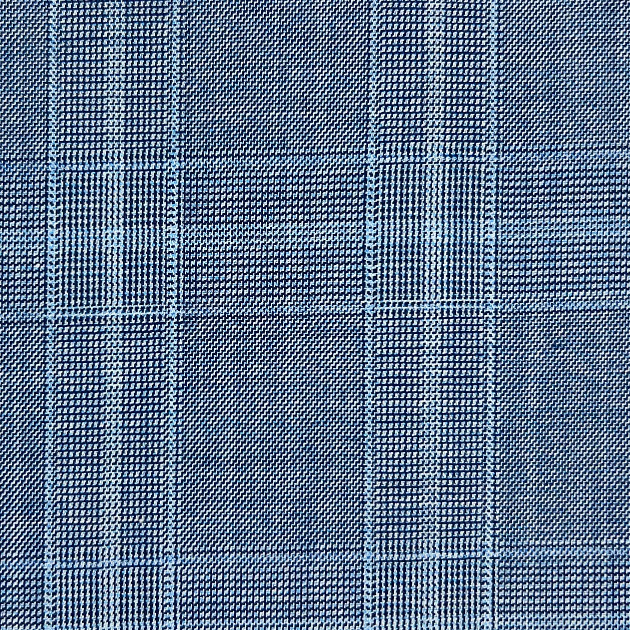 Westwood Hart Online Custom Hand Tailor Suits Sportcoats Trousers Waistcoats Overcoats Powder Blue With Sky Blue Plaid