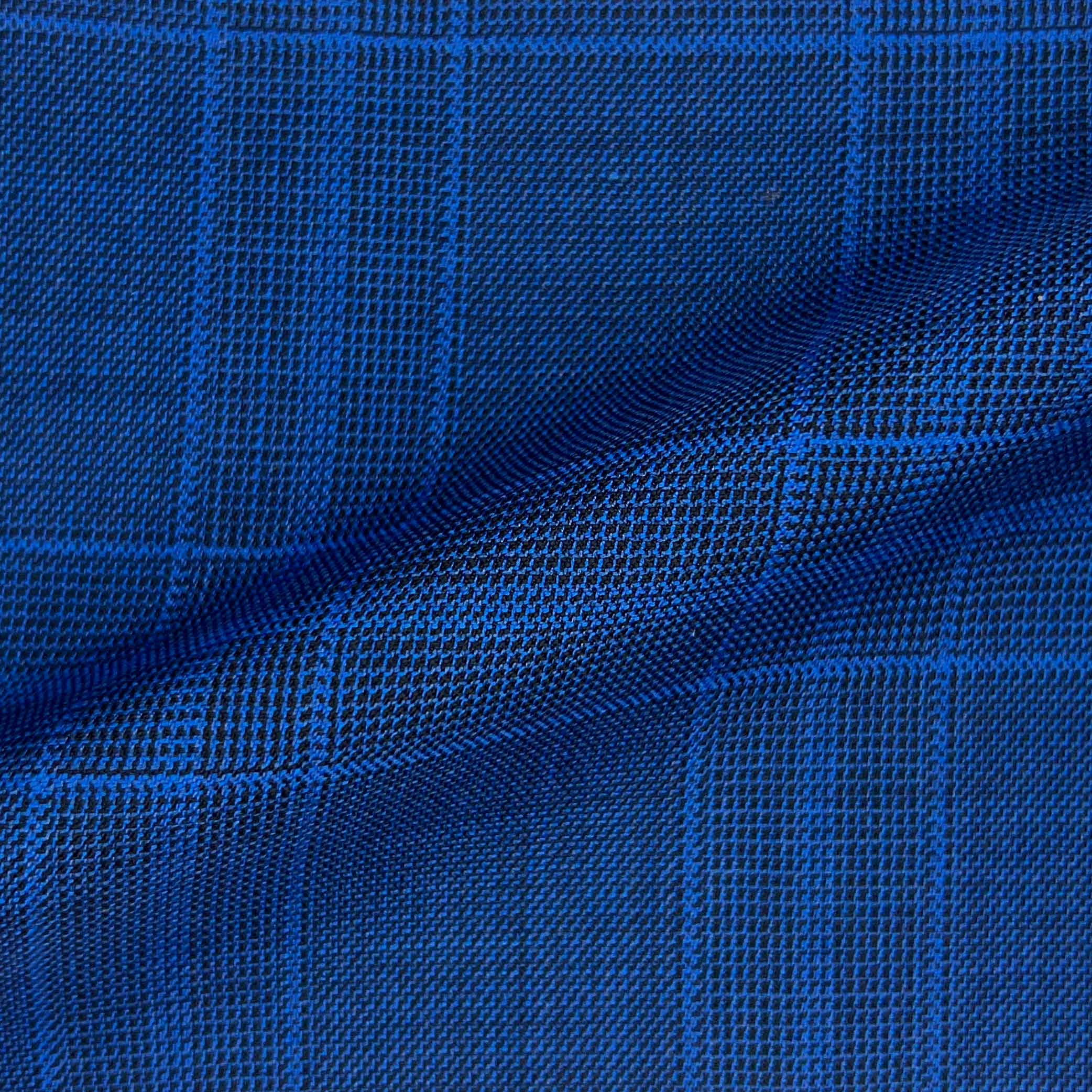 Westwood Hart Online Custom Hand Tailor Suits Sportcoats Trousers Waistcoats Overcoats Royal Blue With Sky Blue Plaid