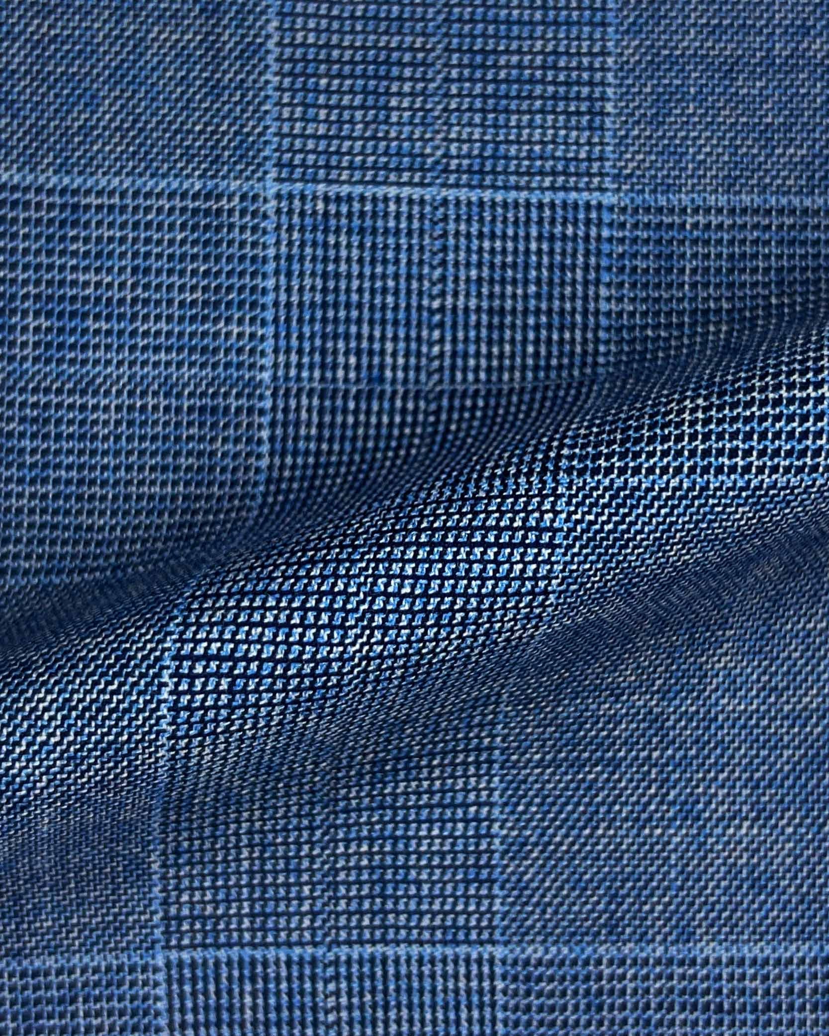 Westwood Hart Online Custom Hand Tailor Suits Sportcoats Trousers Waistcoats Overcoats Powder Blue Self Plaid
