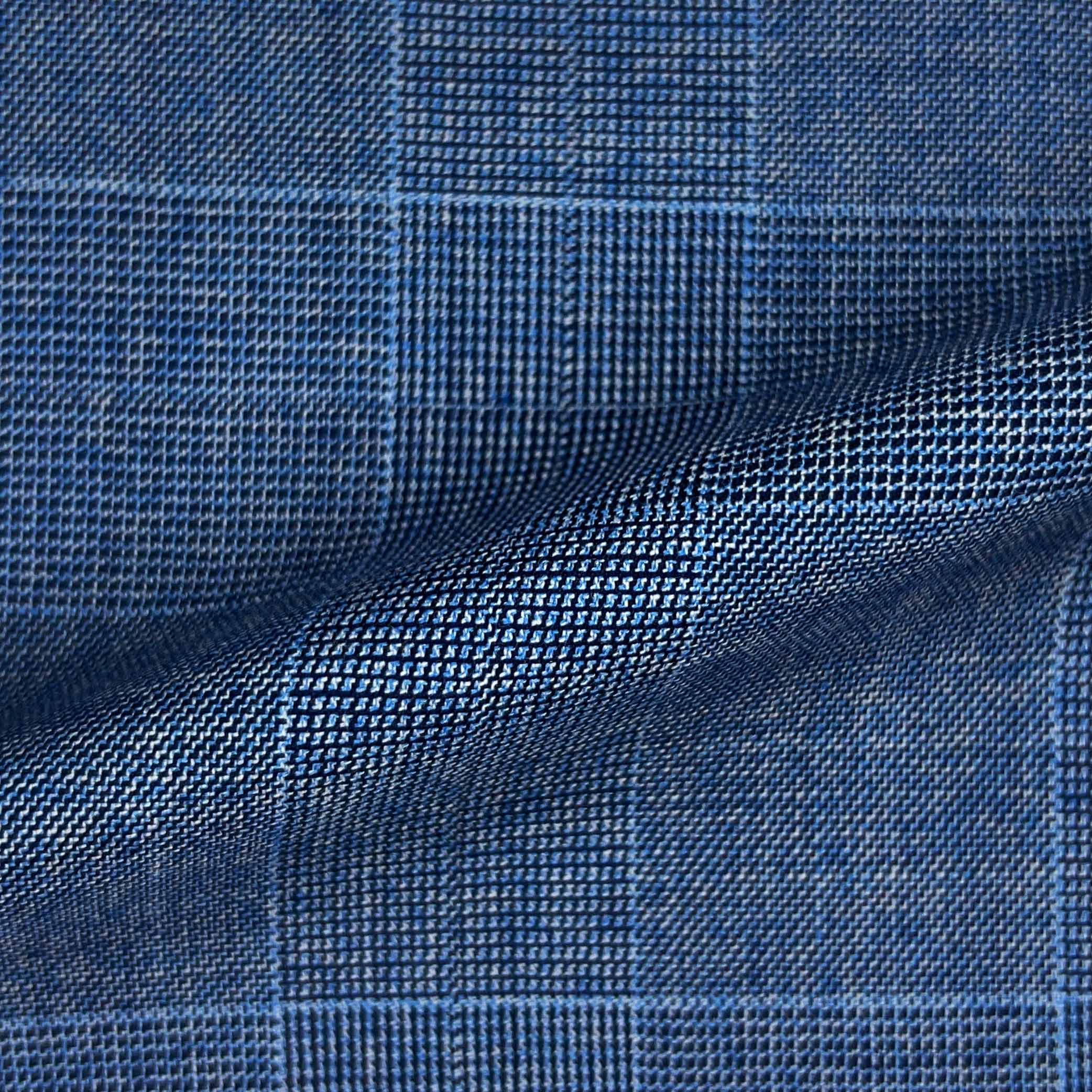 Westwood Hart Online Custom Hand Tailor Suits Sportcoats Trousers Waistcoats Overcoats Powder Blue Self Plaid