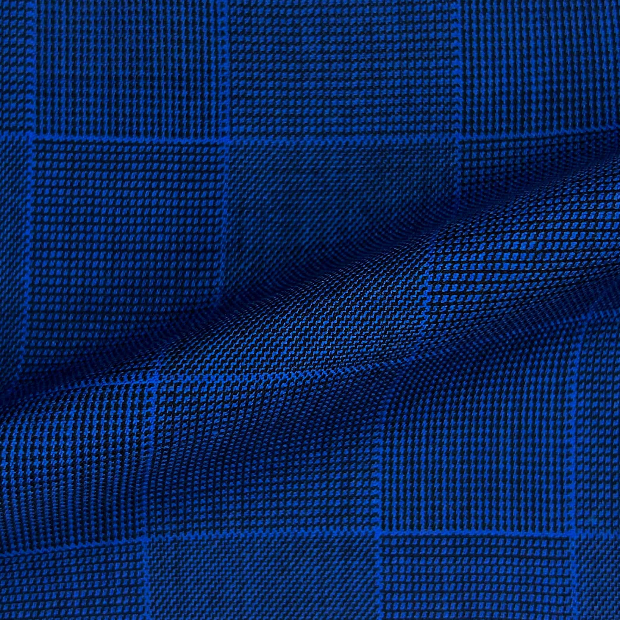 Westwood Hart Online Custom Hand Tailor Suits Sportcoats Trousers Waistcoats Overcoats Royal Blue Self Plaid