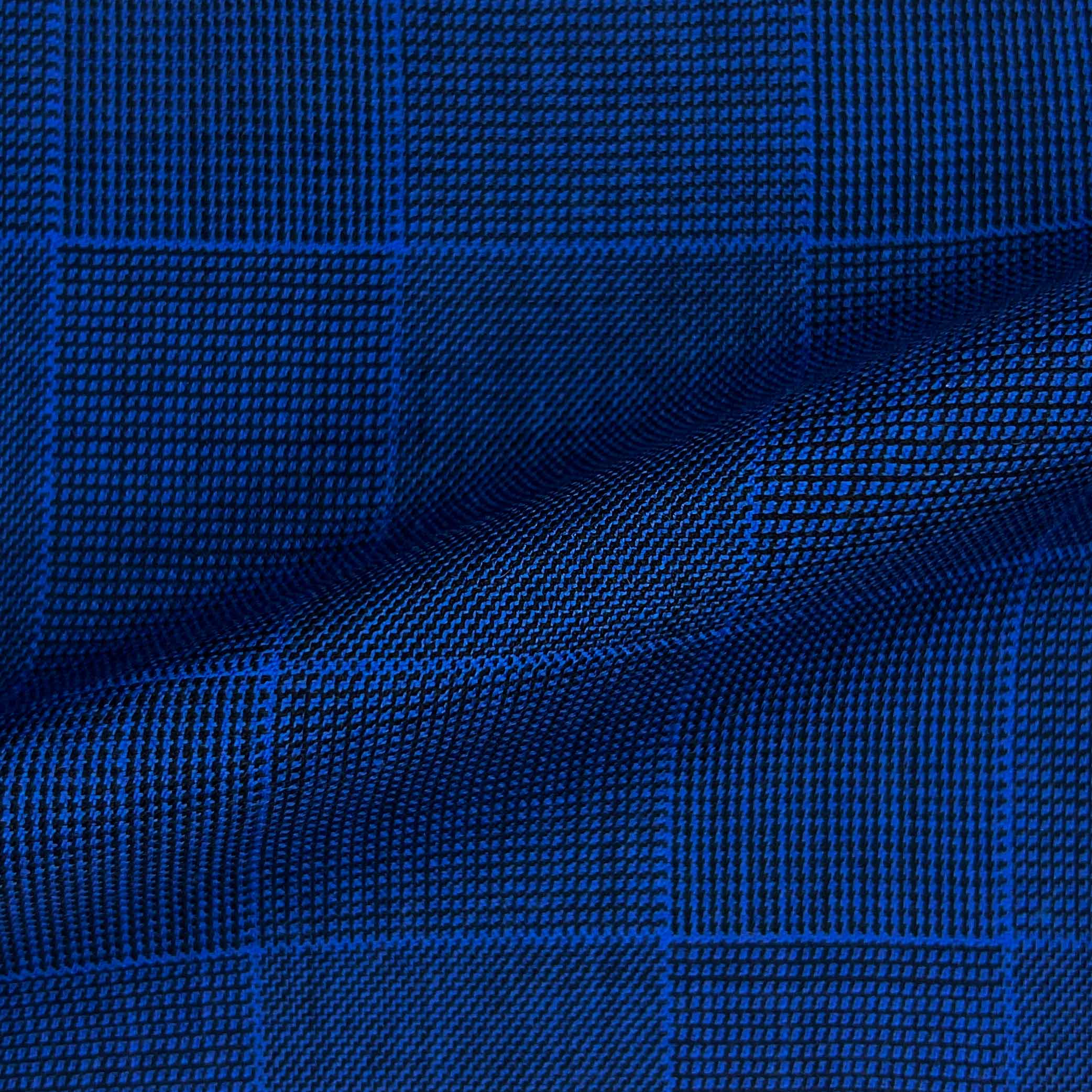 Westwood Hart Online Custom Hand Tailor Suits Sportcoats Trousers Waistcoats Overcoats Royal Blue Self Plaid