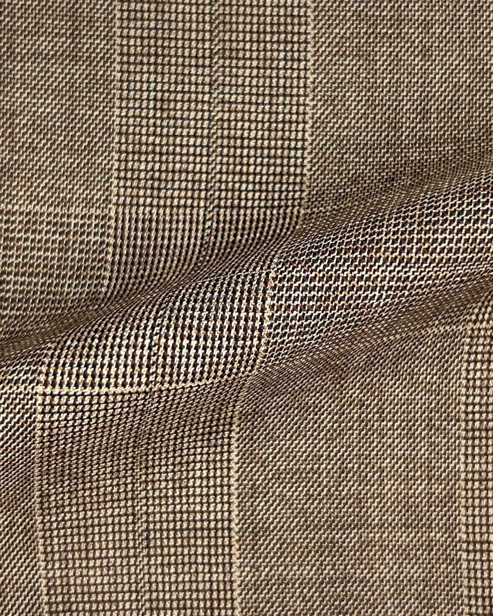Westwood Hart Online Custom Hand Tailor Suits Sportcoats Trousers Waistcoats Overcoats Oat Brown Self Plaid