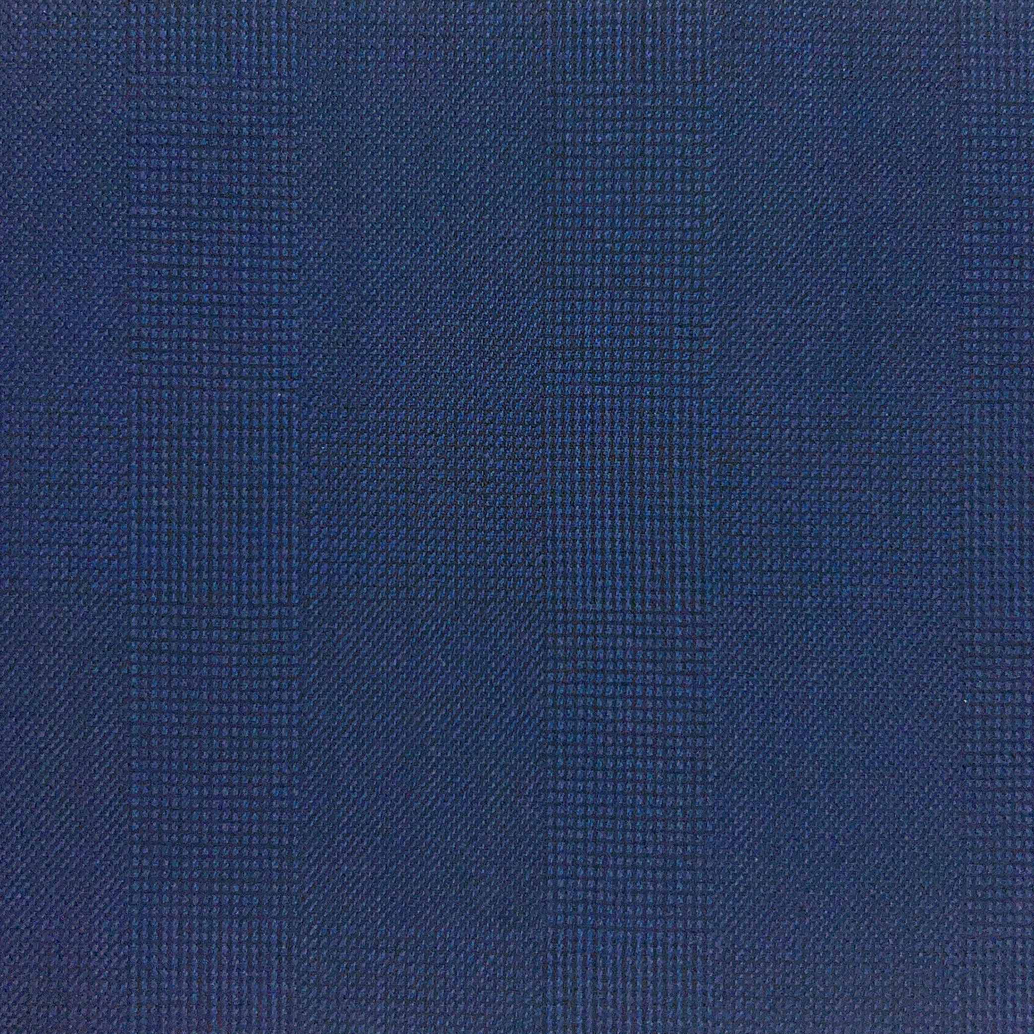 Westwood Hart Online Custom Hand Tailor Suits Sportcoats Trousers Waistcoats Overcoats Midnight Steel Blue PRINCE OF WALES GLEN PLAID Design