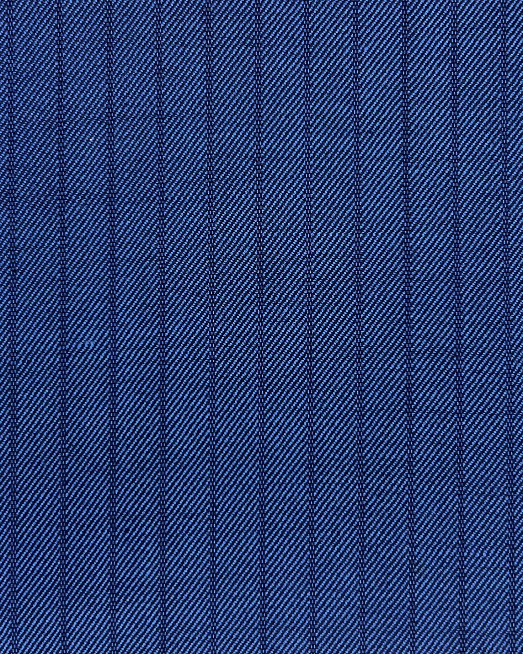Westwood Hart Online Custom Hand Tailor Suits Sportcoats Trousers Waistcoats Overcoats Steel Blue Self Stripes Design