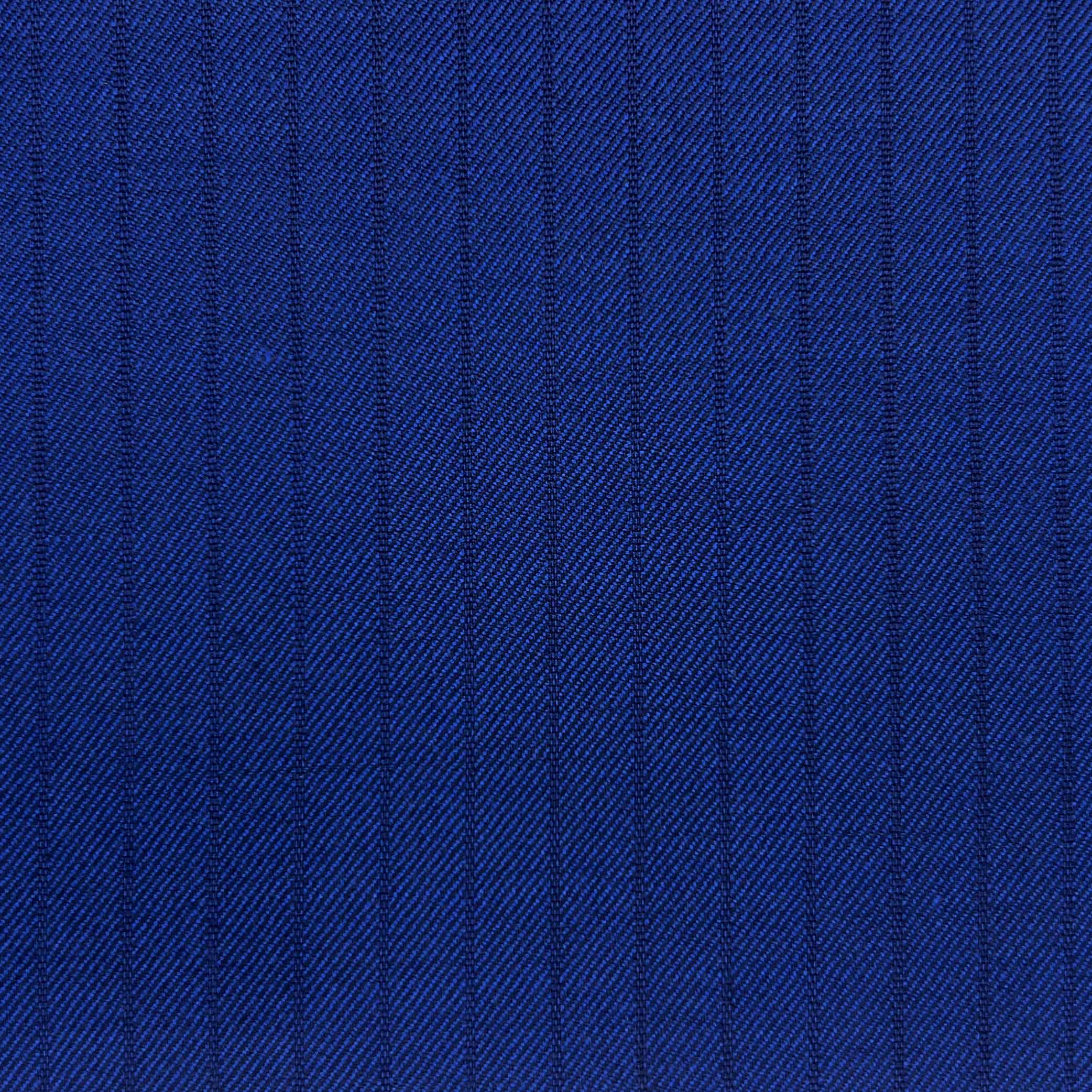 Westwood Hart Online Custom Hand Tailor Suits Sportcoats Trousers Waistcoats Overcoats Cobalt Blue Self Stripes Design