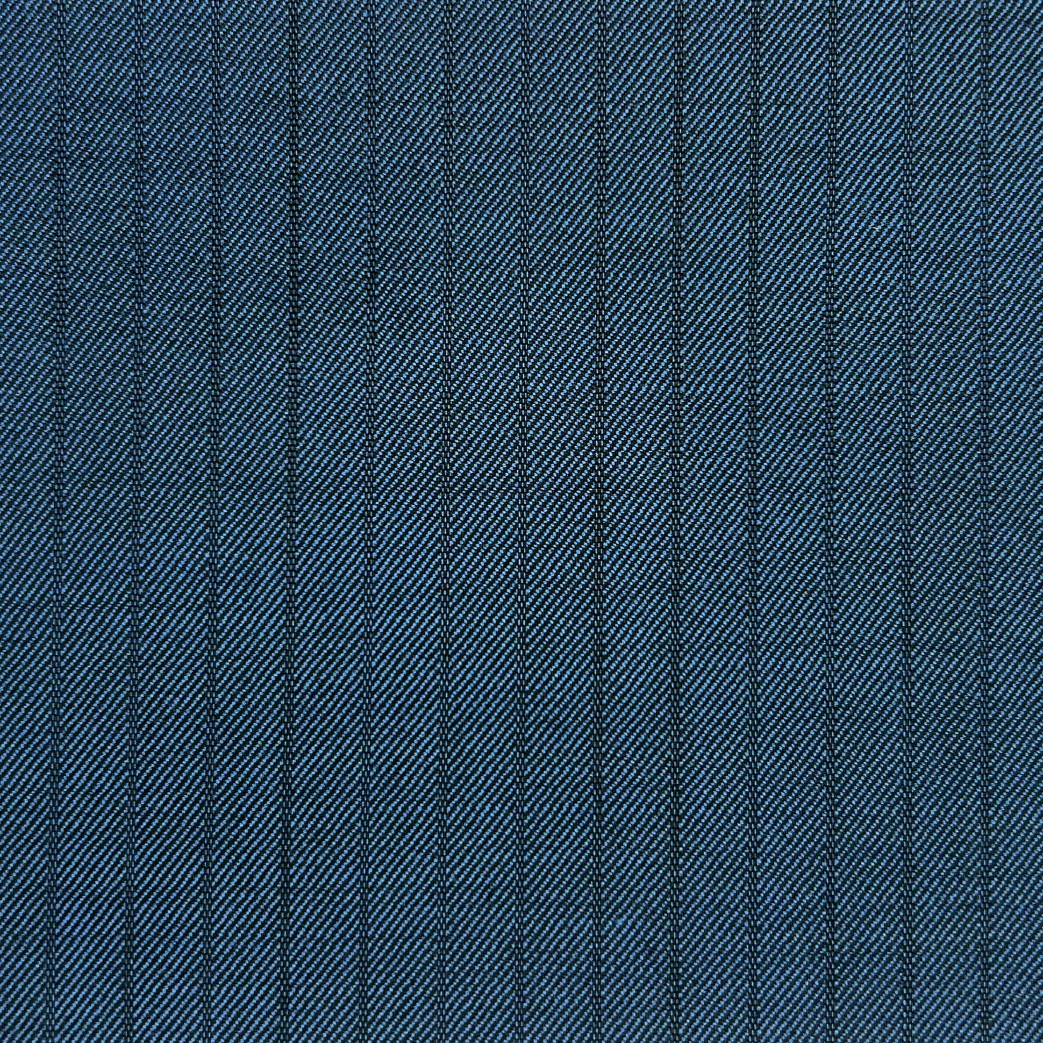 Westwood Hart Online Custom Hand Tailor Suits Sportcoats Trousers Waistcoats Overcoats Ocean Blue Self Stripes Design