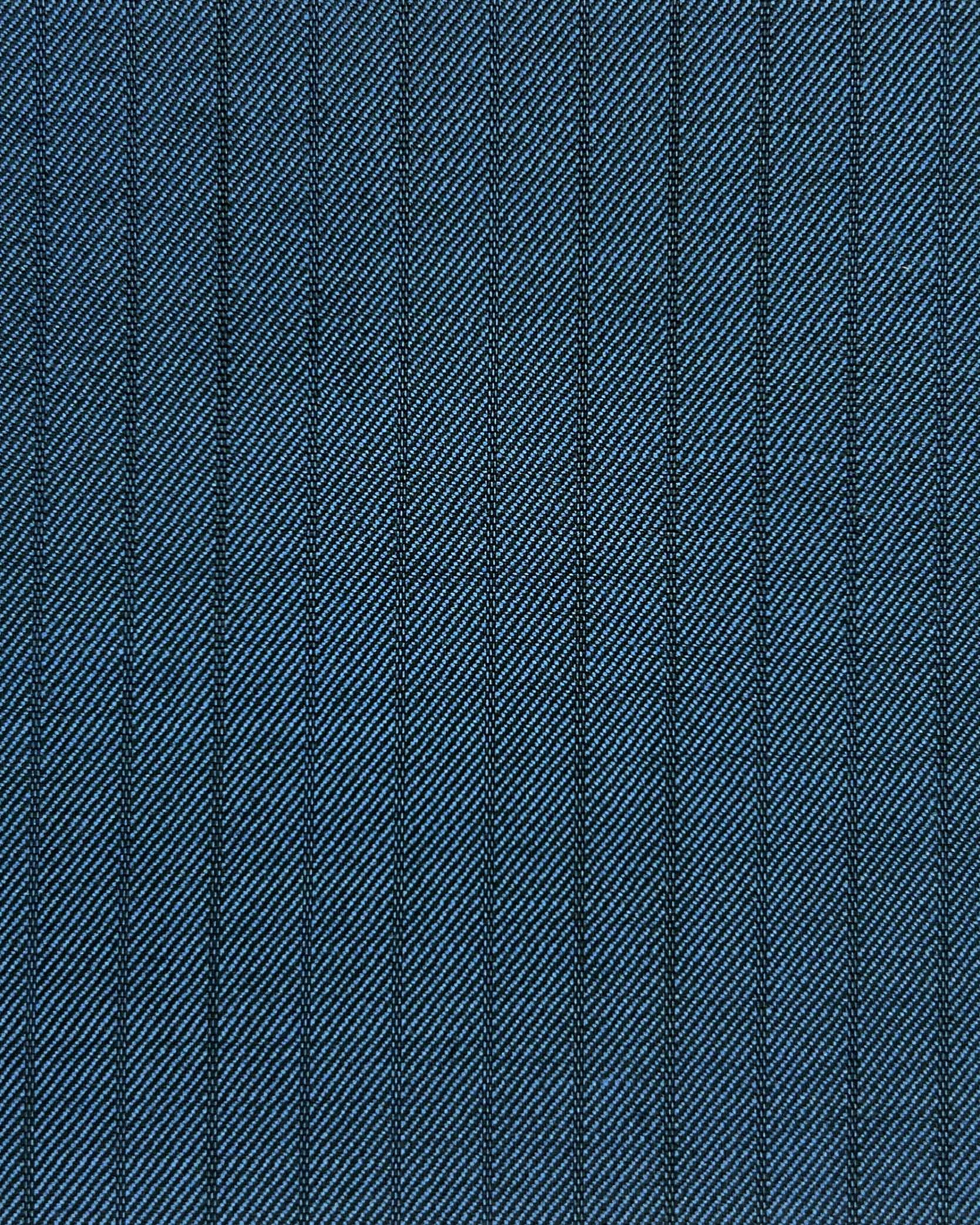 Westwood Hart Online Custom Hand Tailor Suits Sportcoats Trousers Waistcoats Overcoats Ocean Blue Self Stripes Design