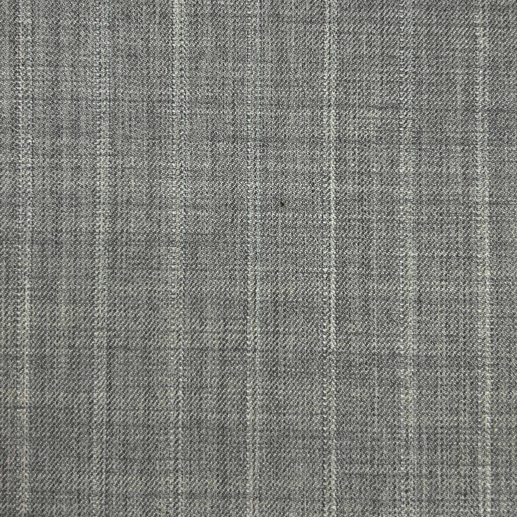 Westwood Hart Online Custom Hand Tailor Suits Sportcoats Trousers Waistcoats Overcoats Pearl Grey With Fine Self Stripes Design